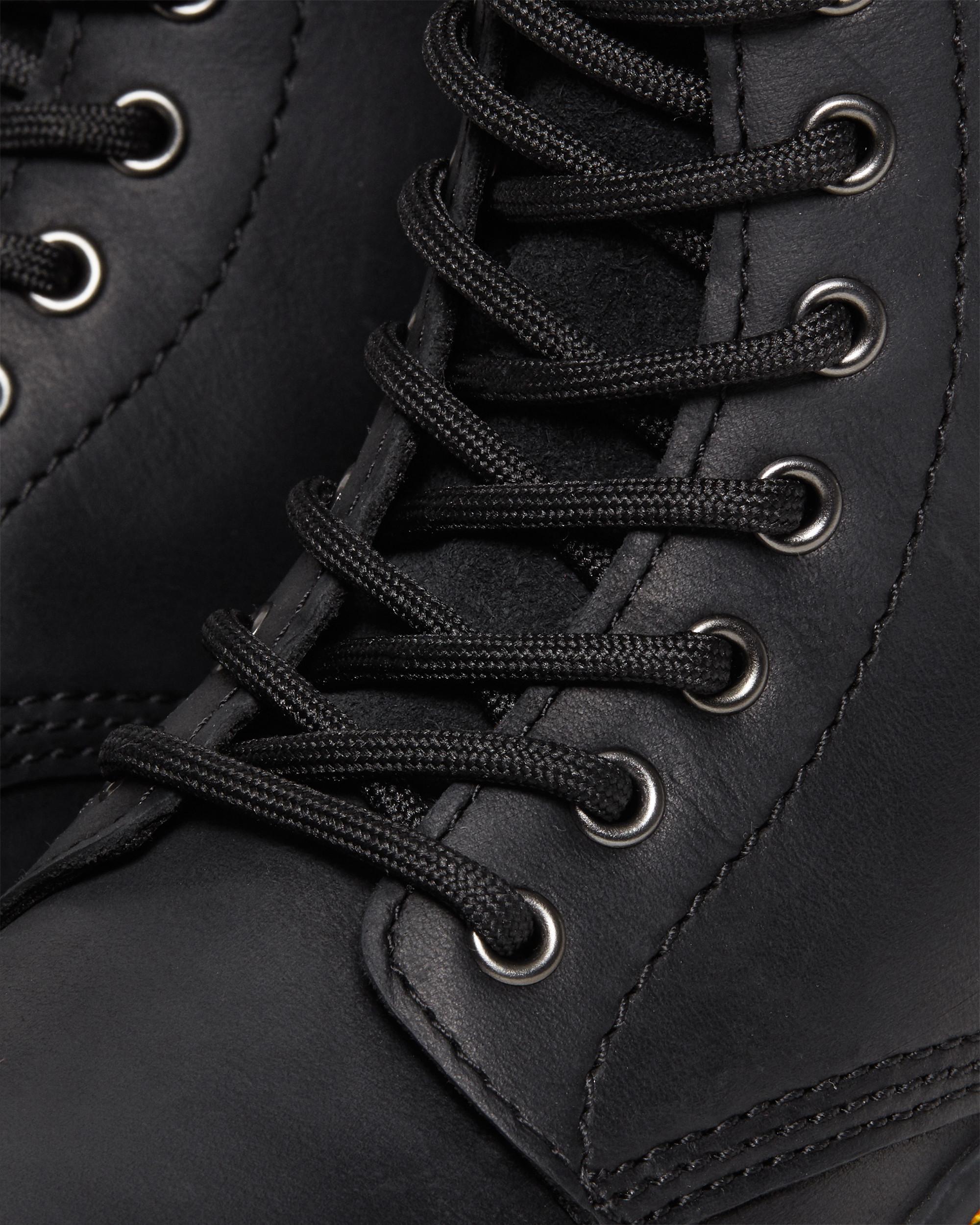 Junior 1460 Wintergrip Suede Lace Up Boots in Black