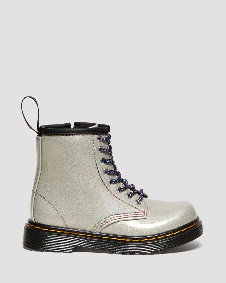 Toddler 1460 Sparkle Rays Lace Up BootsStivali stringati 1460 Sparkle Rays in pelle Dr. Martens
