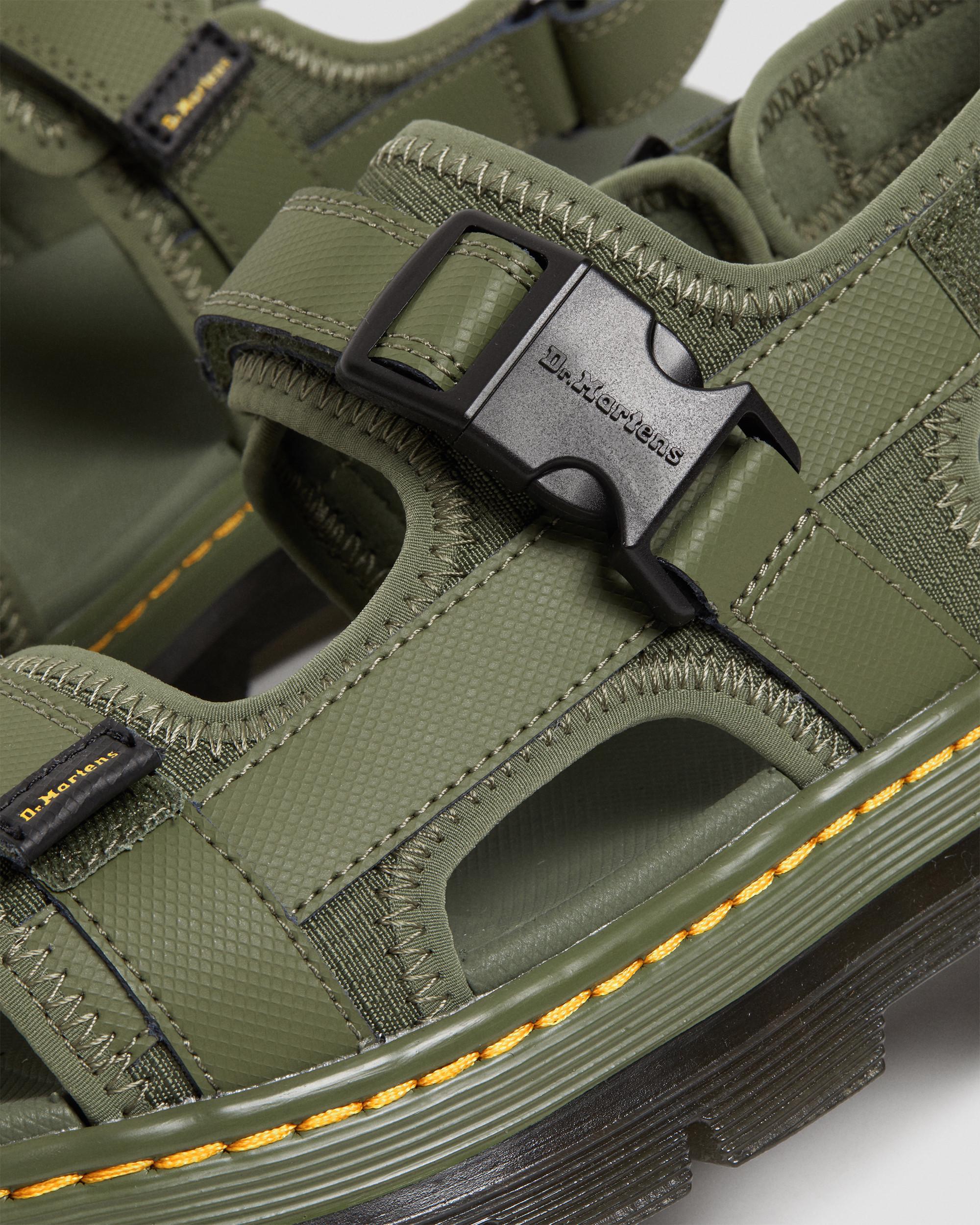 Forster Poly Webbing Sandals in KHAKI GREEN | Dr. Martens™