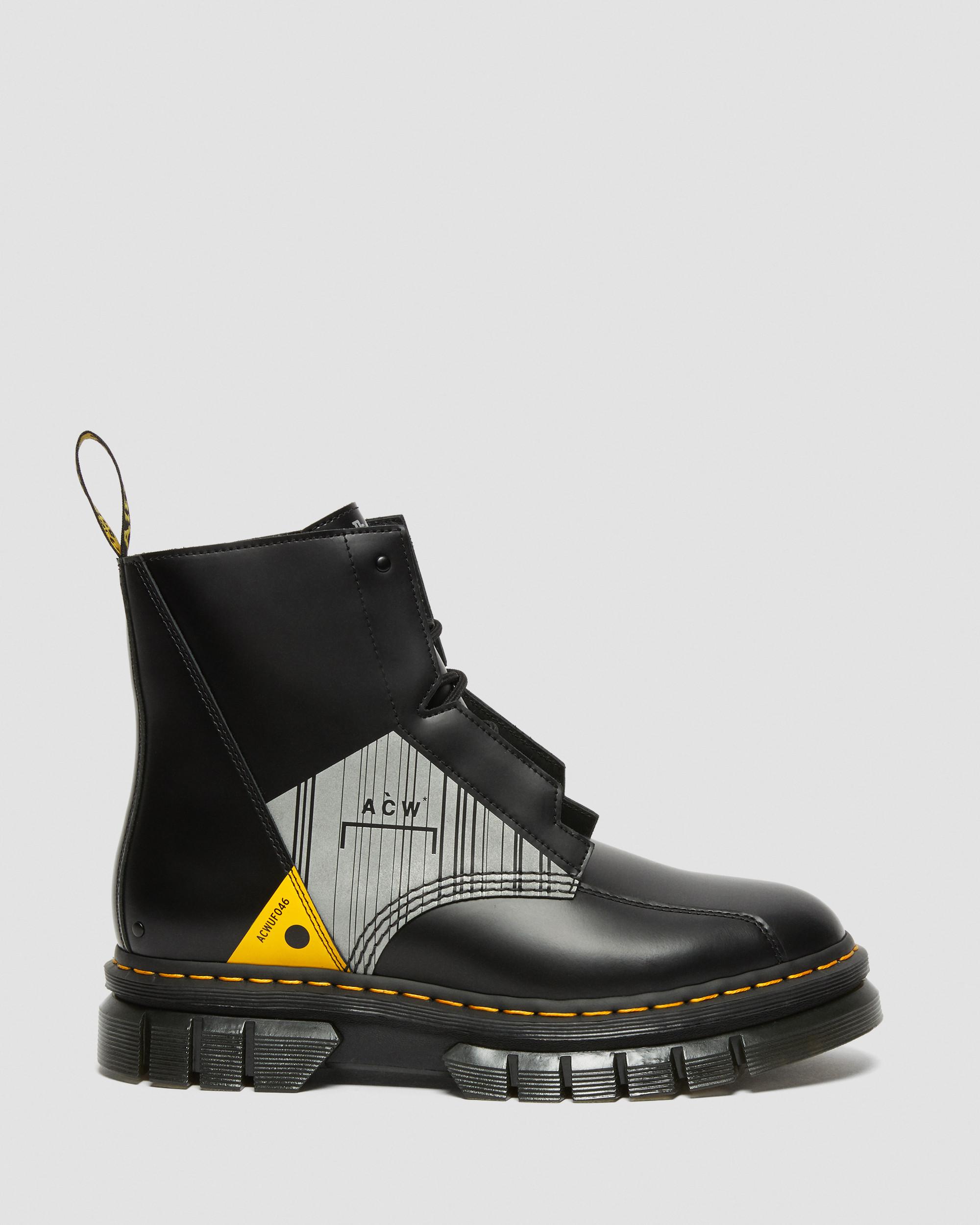 Rikard A-Cold-Wall* Leather Platform Boots in Black | Dr. Martens