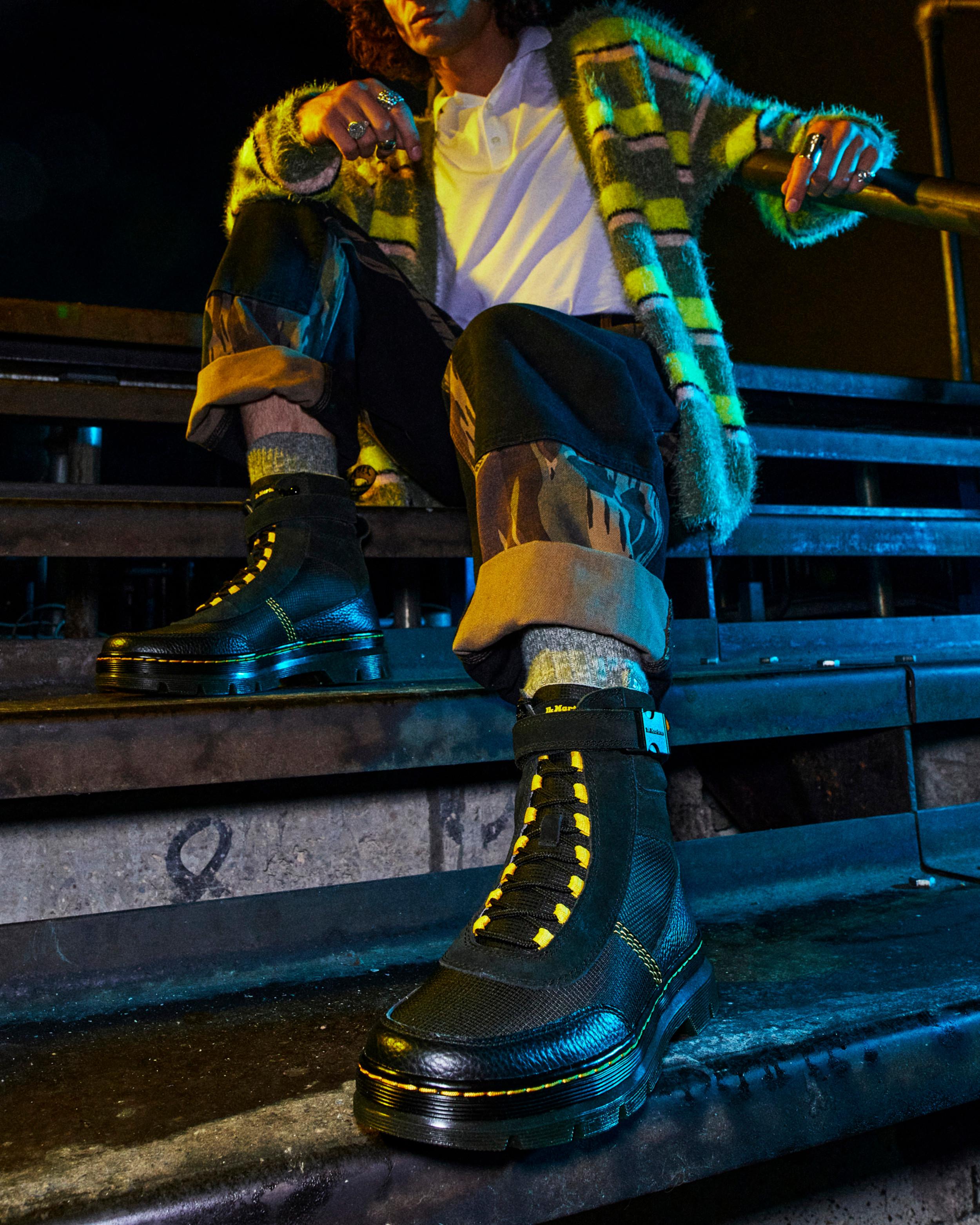 Combs Tech Milled Nappa & Suede Casual Boots in BLACK | Dr. Martens™