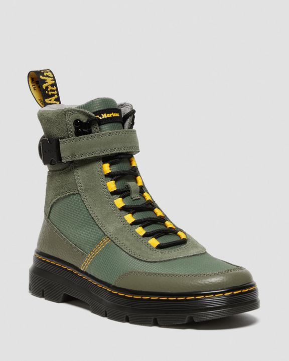 Combs Tech Milled Nappa & Suede Casual Boots in Khaki Green Combs Tech Milled Nappa & Suede Casual Boots in Khaki Green