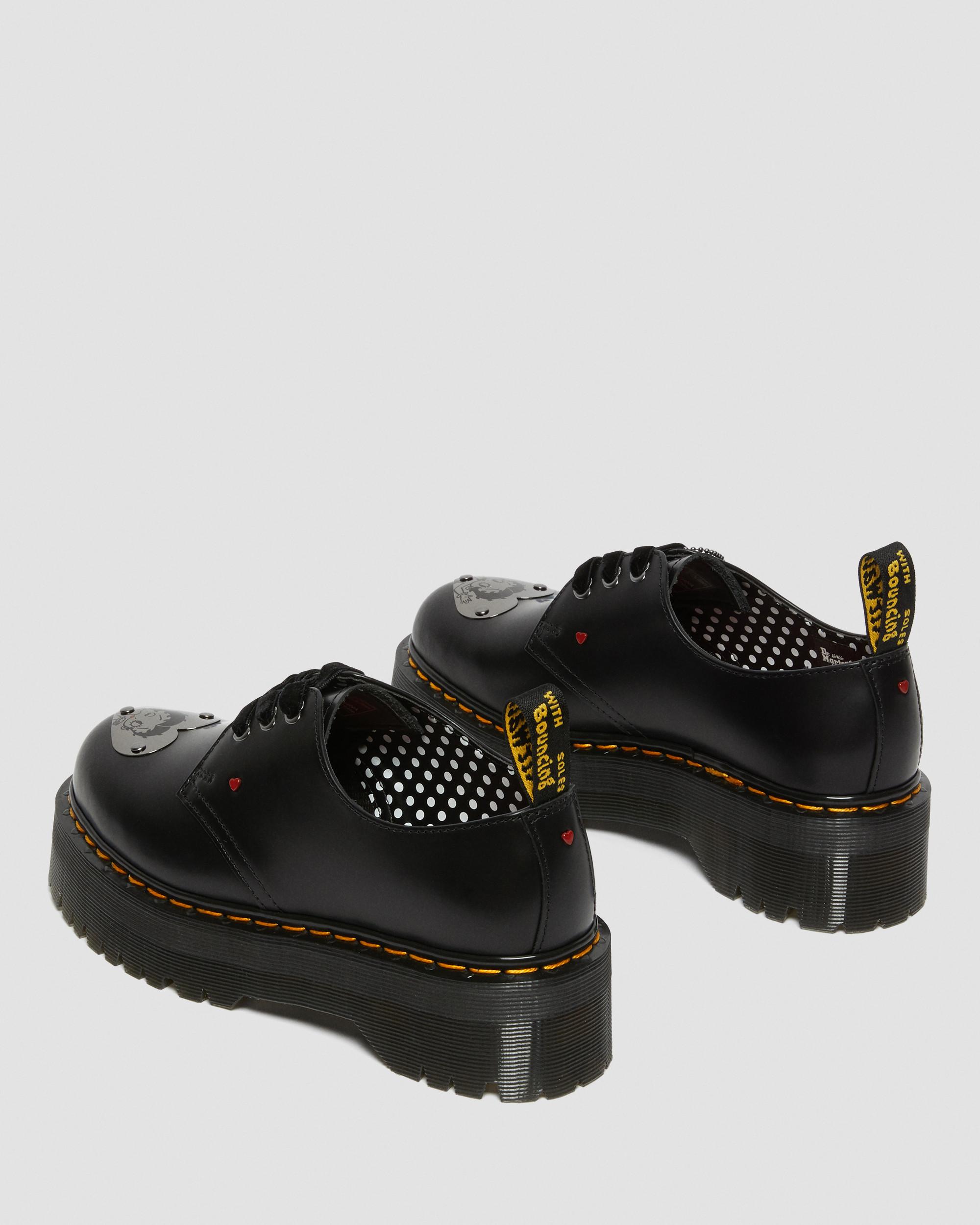 1461 Betty Boop Leather Platform Shoes in Black | Dr. Martens