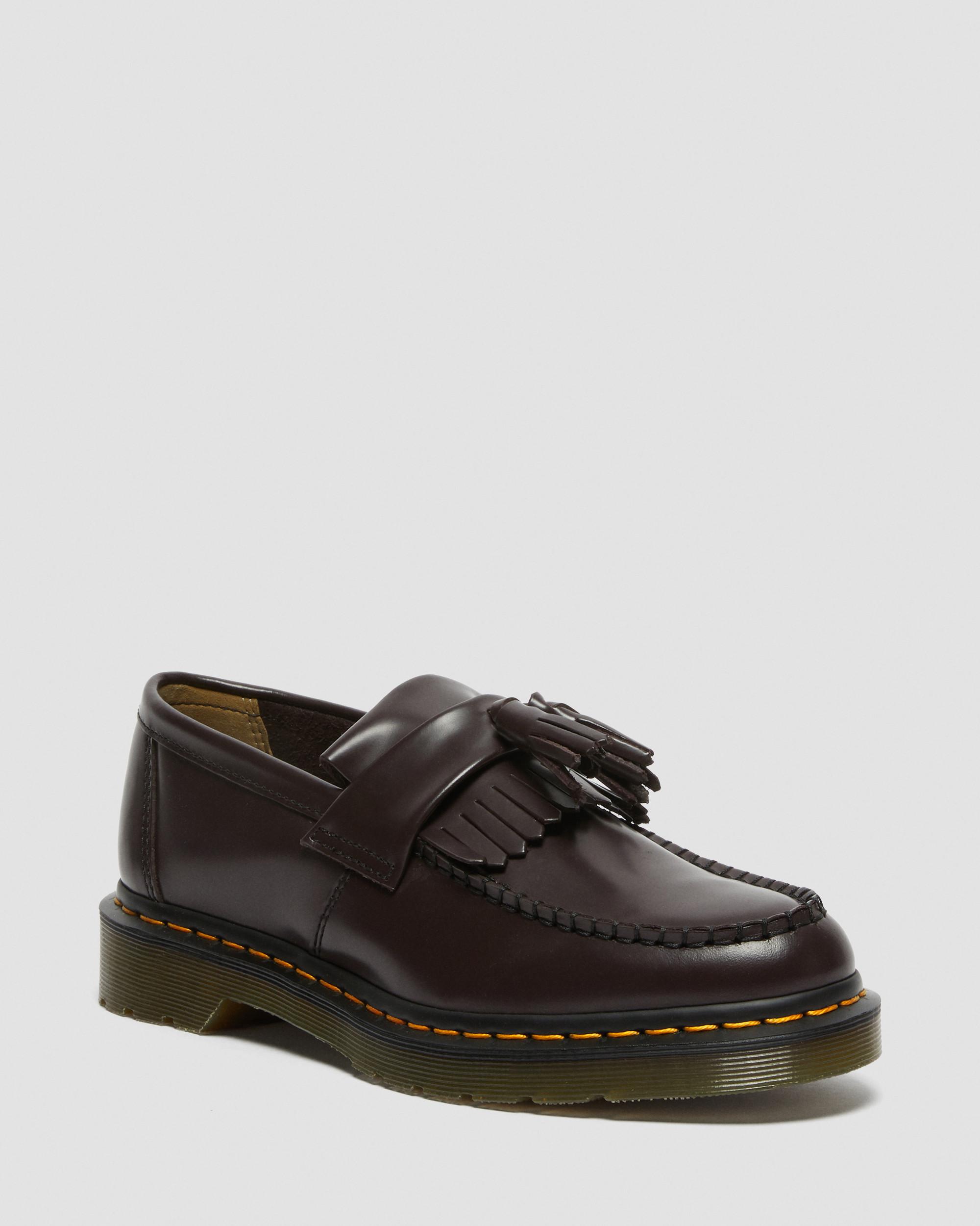 Adrian Yellow Stitch Smooth Leather Tassle Loafers