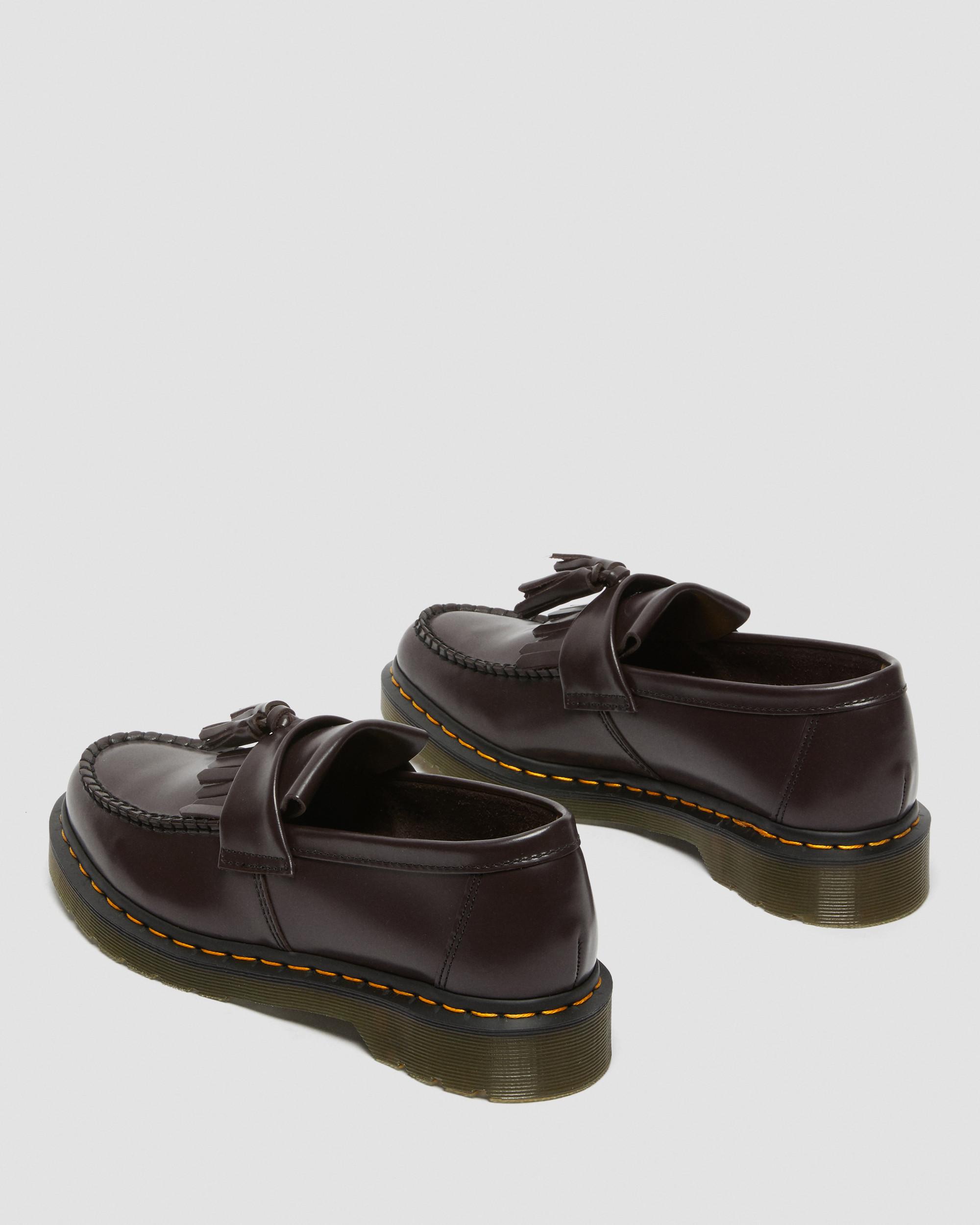 Adrian Yellow Stitch Burgundy Smooth Leather Tassel LoafersAdrian Yellow Stitch Smooth Leather Tassle Loafers Dr. Martens