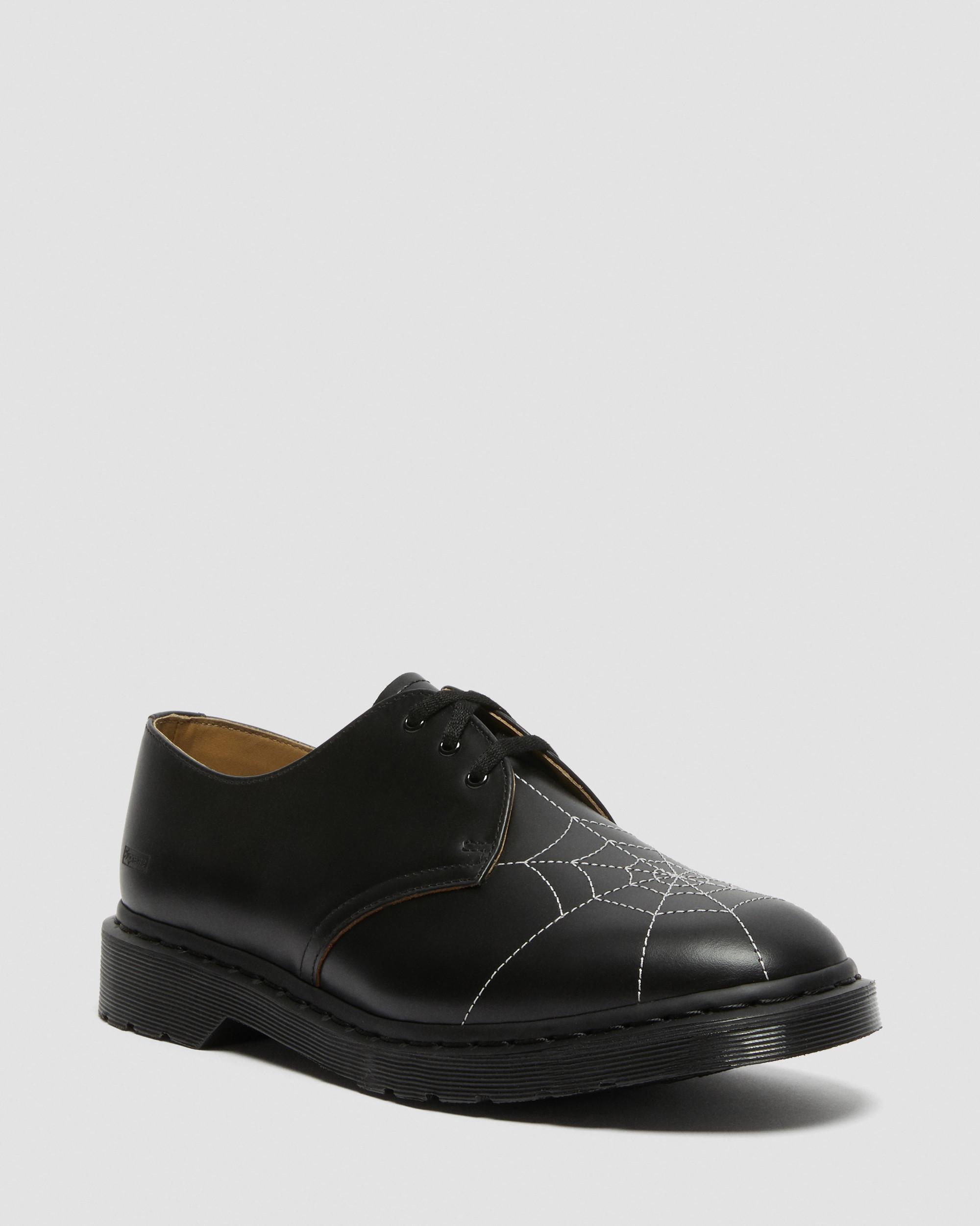 1461 Supreme Web Vintage Smooth Leather Shoes in Black | Dr 