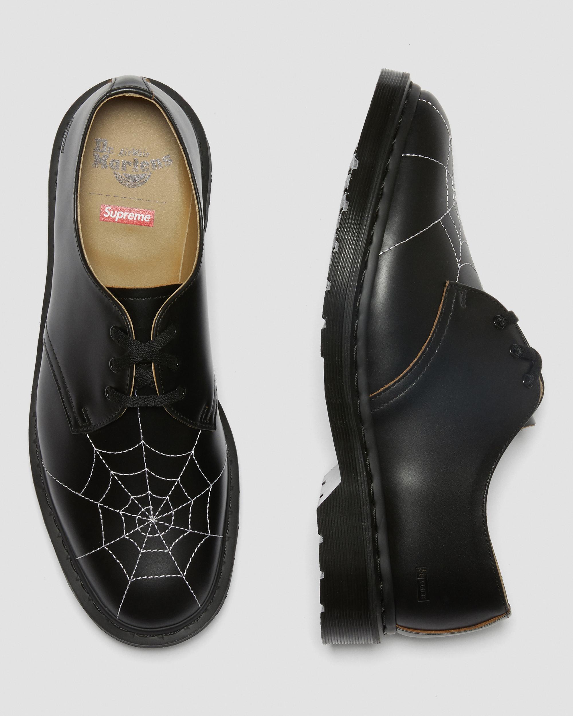 1461 Supreme Web Vintage Smooth Leather Shoes in Black | Dr. Martens