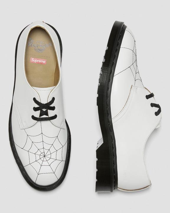 1461 Supreme Web Vintage Smooth Leather Shoes in White | Dr 1461 Supreme Web Vintage Smooth Leather Shoes in White | Dr