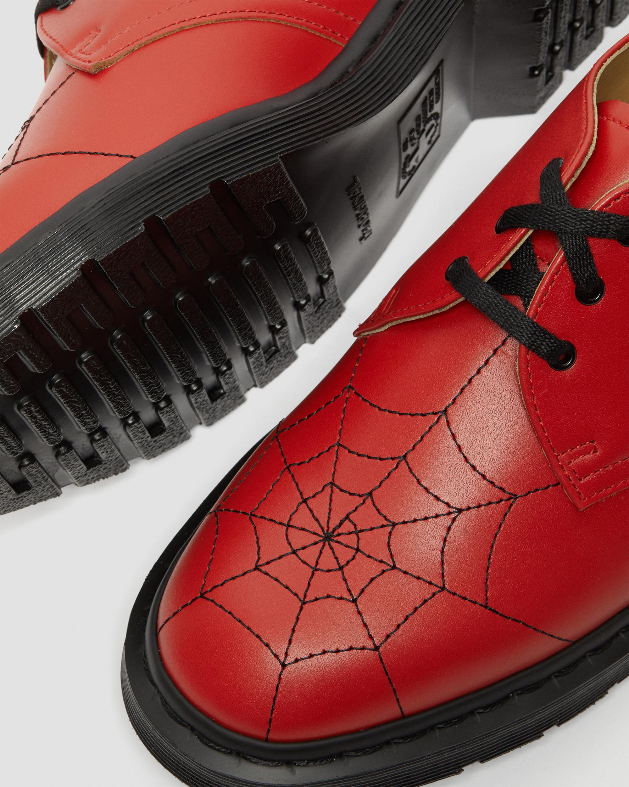 1461 Supreme Web Vintage Smooth Leather Shoes in Red