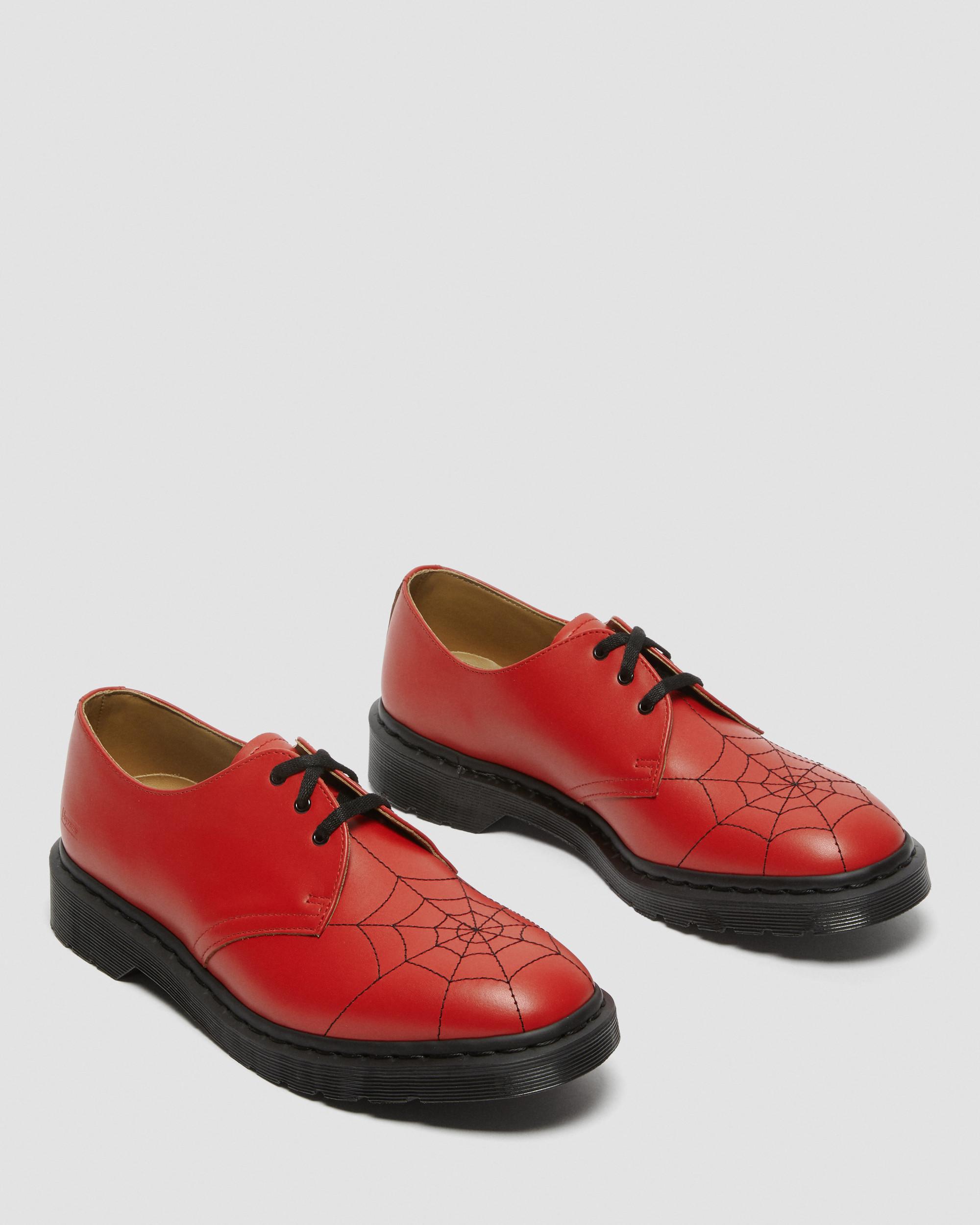 1461 Supreme Web Vintage Smooth Leather Shoes in Red