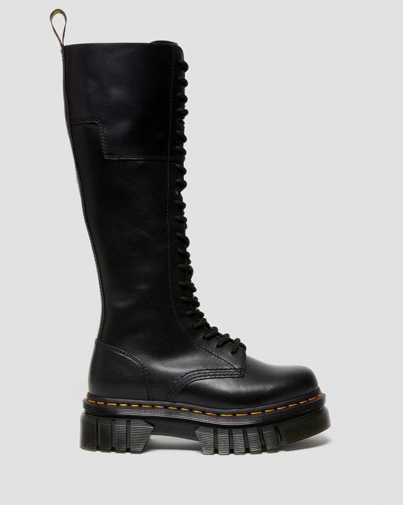 Audrick 20-Eye Leather Knee High Platform BootsAudrick 20-Eye Leather Knee High Platform Boots Dr. Martens