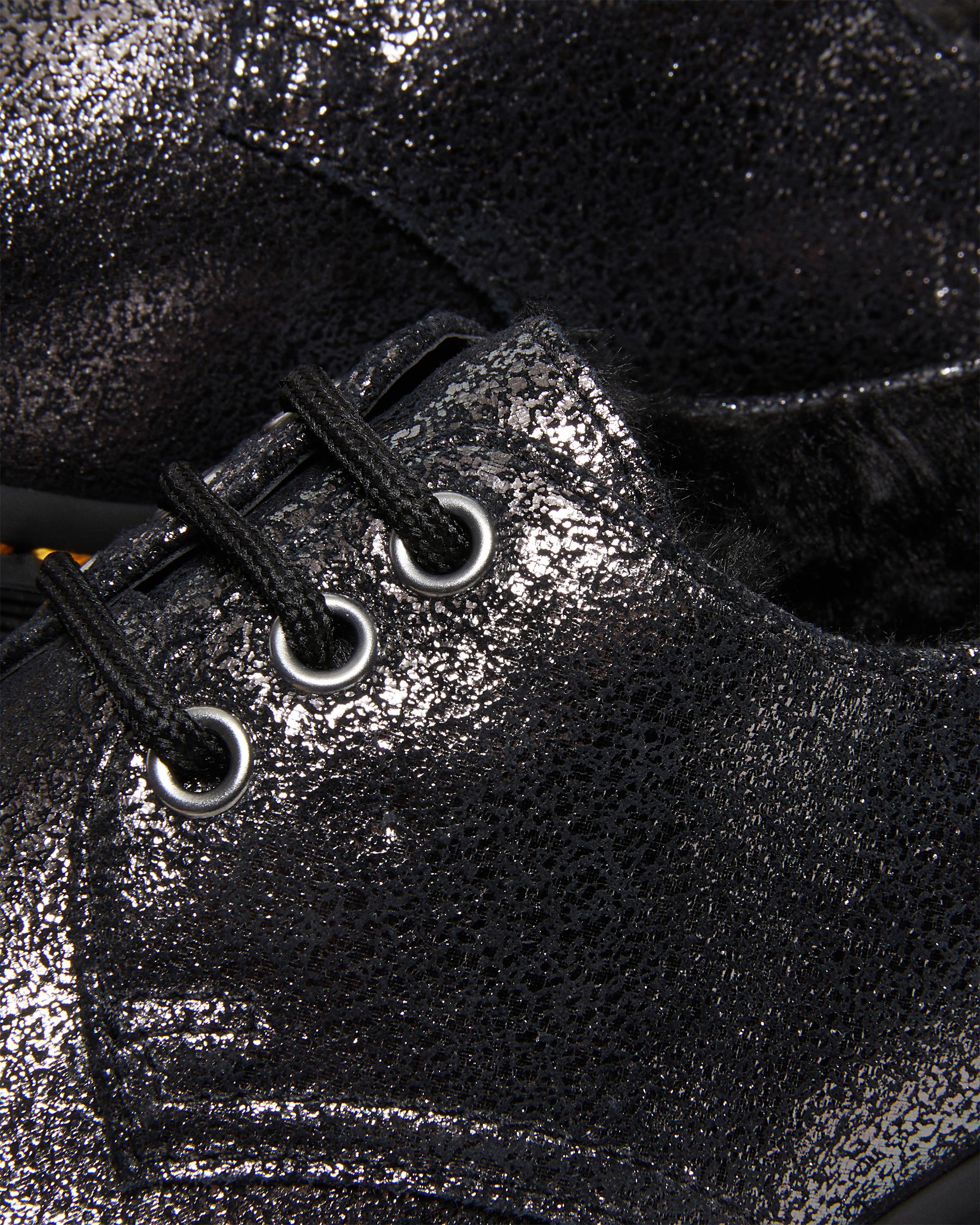 1461 Faux Fur-Lined Metallic Leather Platform Shoes1461 Faux Fur-Lined Metallic Leather Platform Shoes Dr. Martens