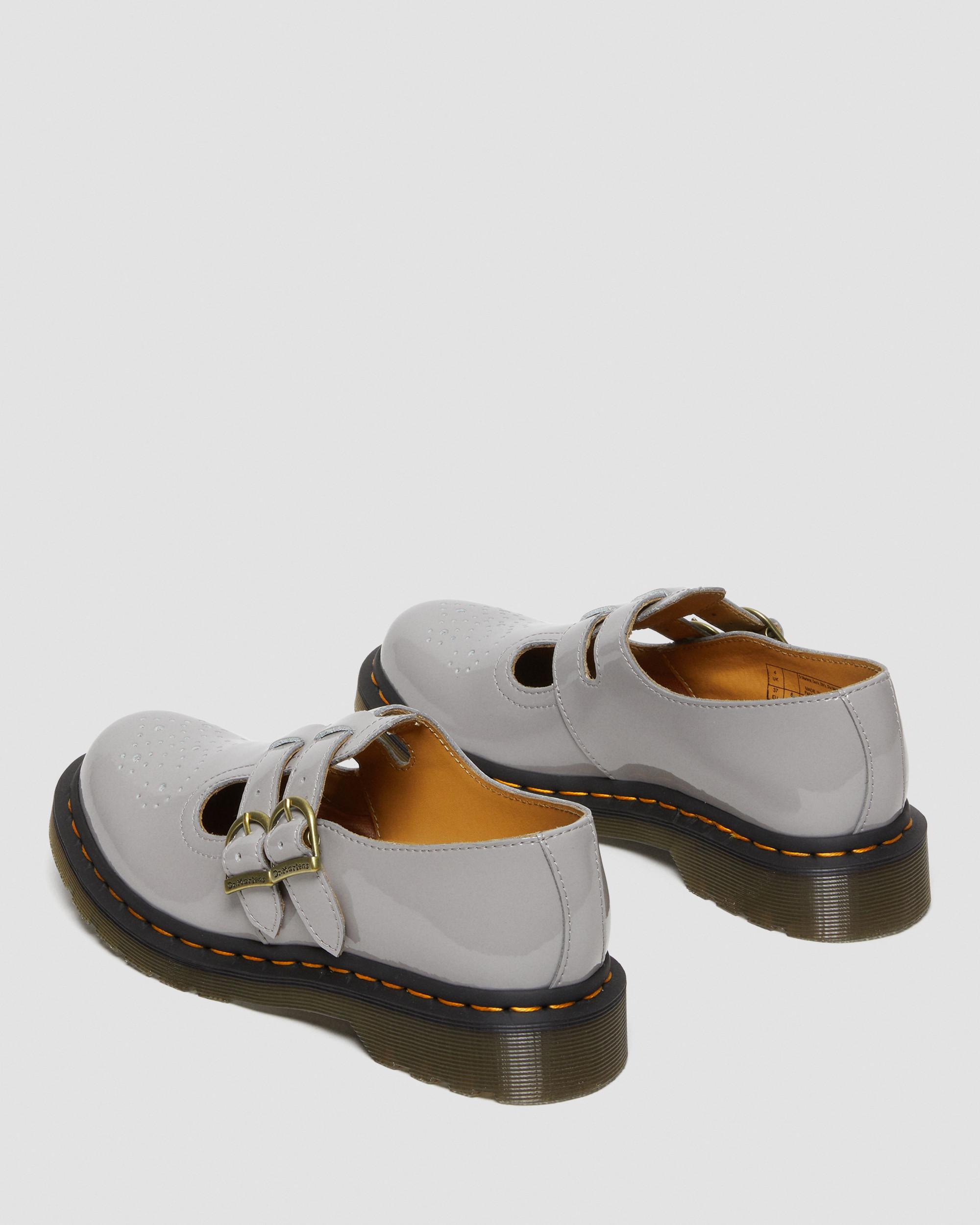 8065 Patent Leather Mary Jane Shoes in GREY | Dr. Martens™