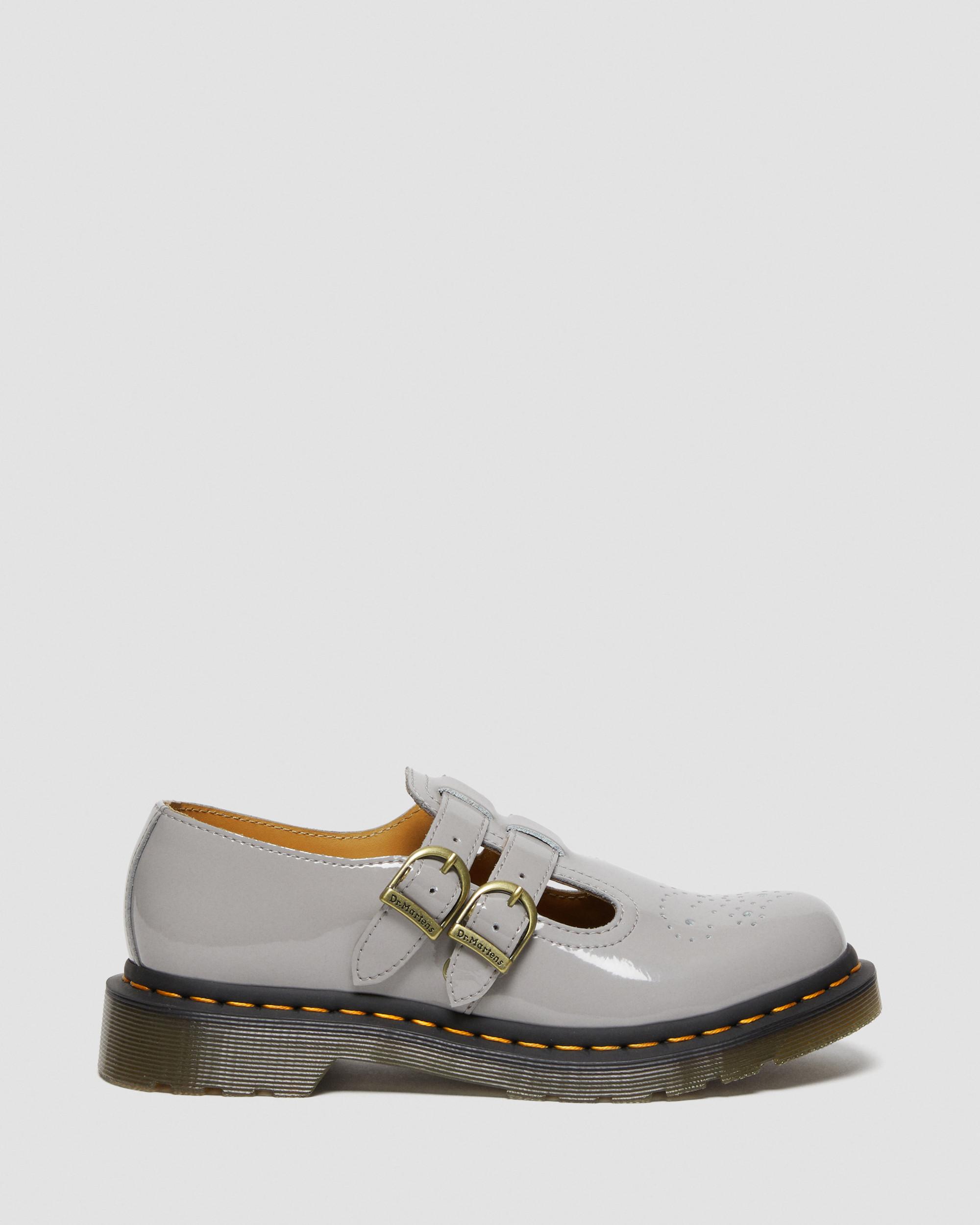 8065 Patent Leather Mary Jane Shoes in GREY | Dr. Martens™