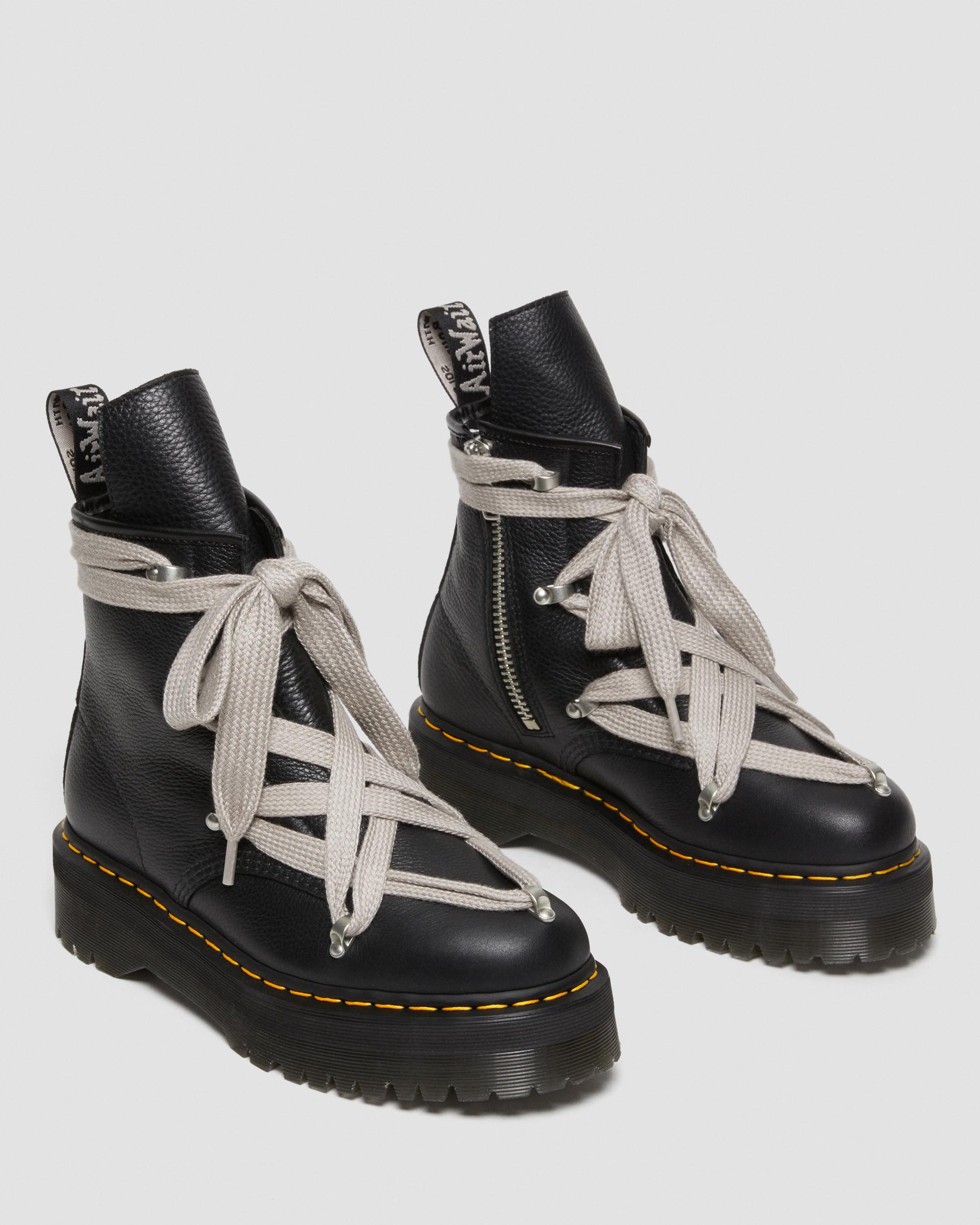 1460 Rick Owens Leather Platform Boots in Black | Dr. Martens