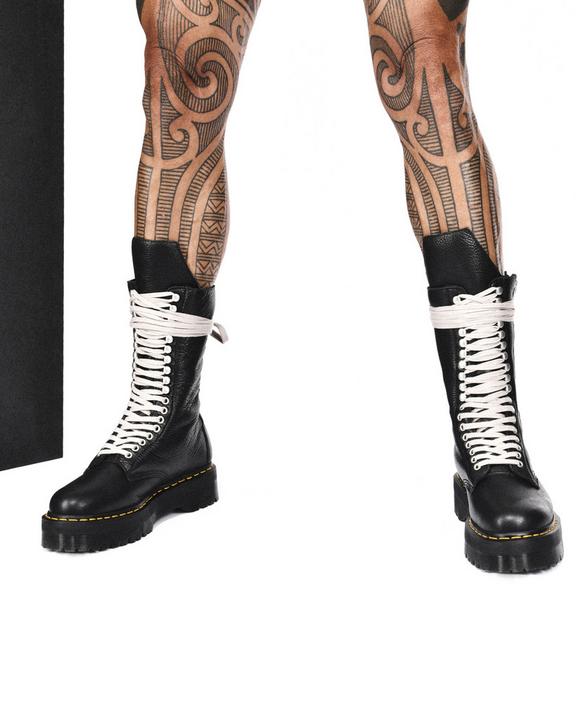 1918 Rick Owens Leather Lace Up Platform Boots in Black | Dr 1918 Rick Owens Leather Lace Up Platform Boots in Black | Dr