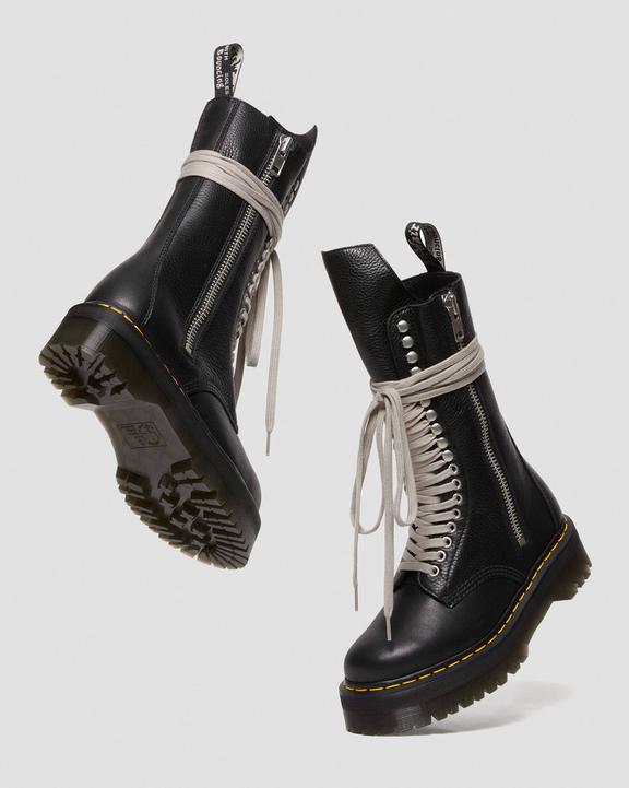 1918 Rick Owens Leather Lace Up Platform Boots in Black | Dr 1918 Rick Owens Leather Lace Up Platform Boots in Black | Dr