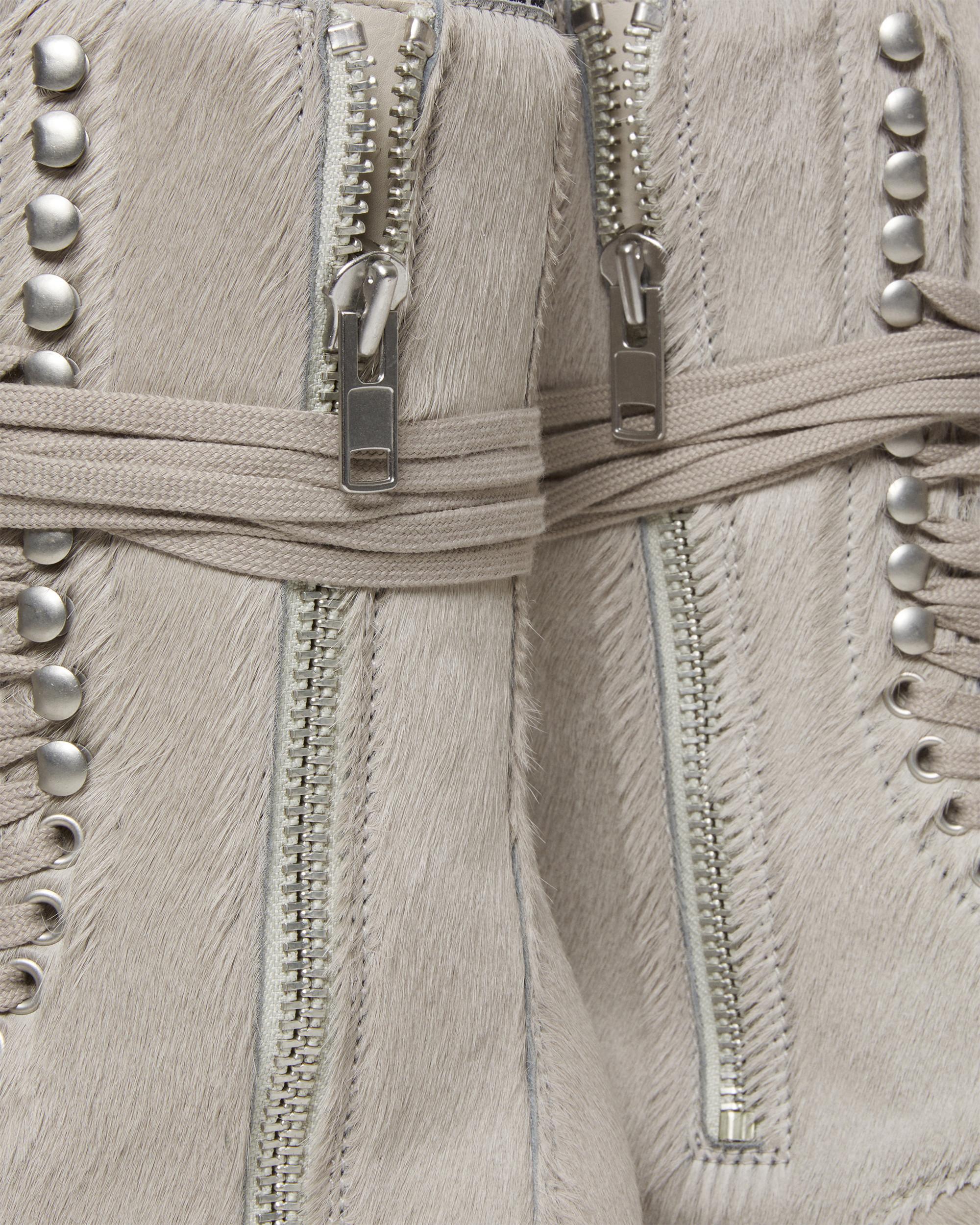 1918 Rick Owens Hair On Lace Up Platform Boots in {{color}} | Dr