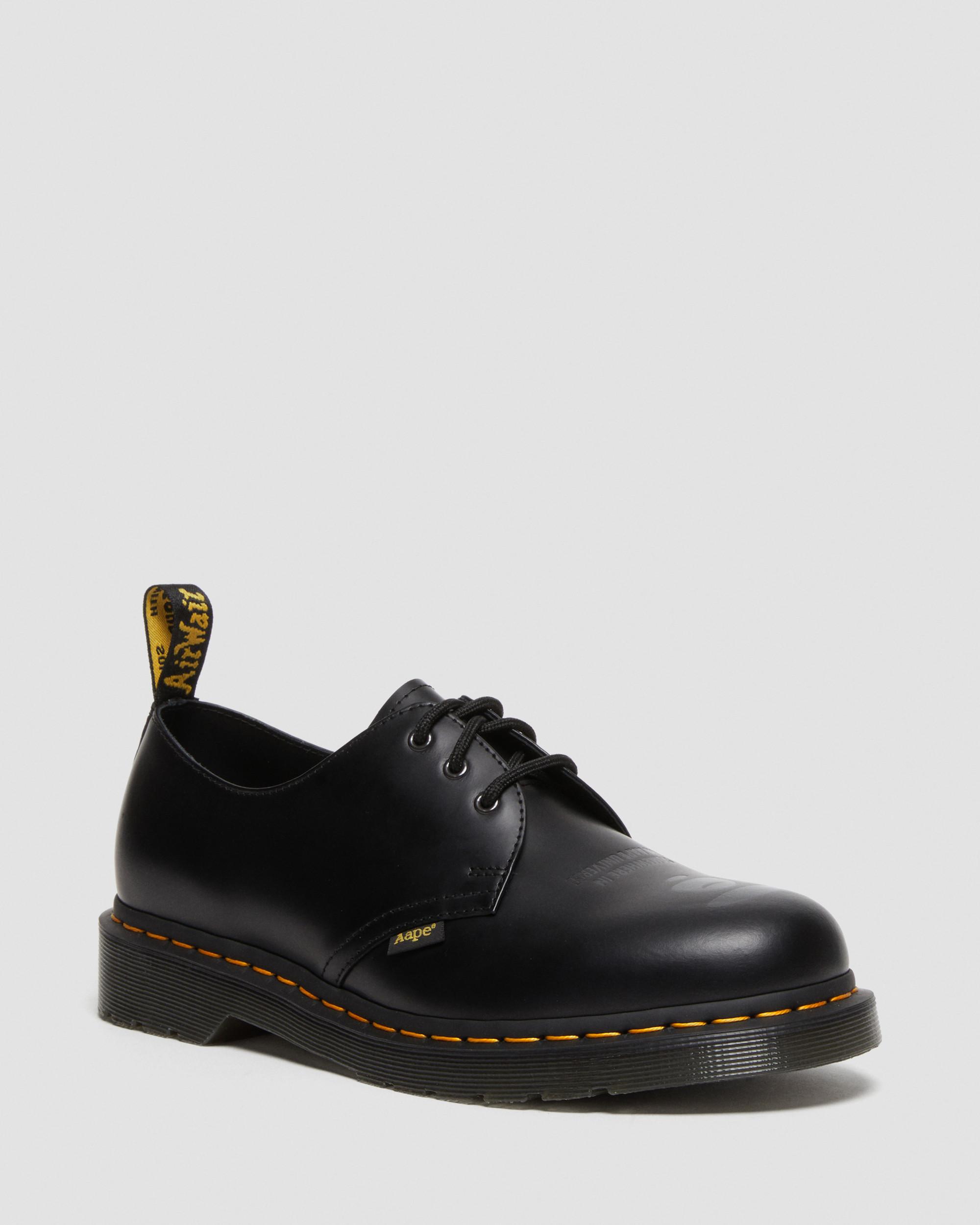 1461 AAPE Smooth Leather Oxford Shoes in BLACK | Dr. Martens™