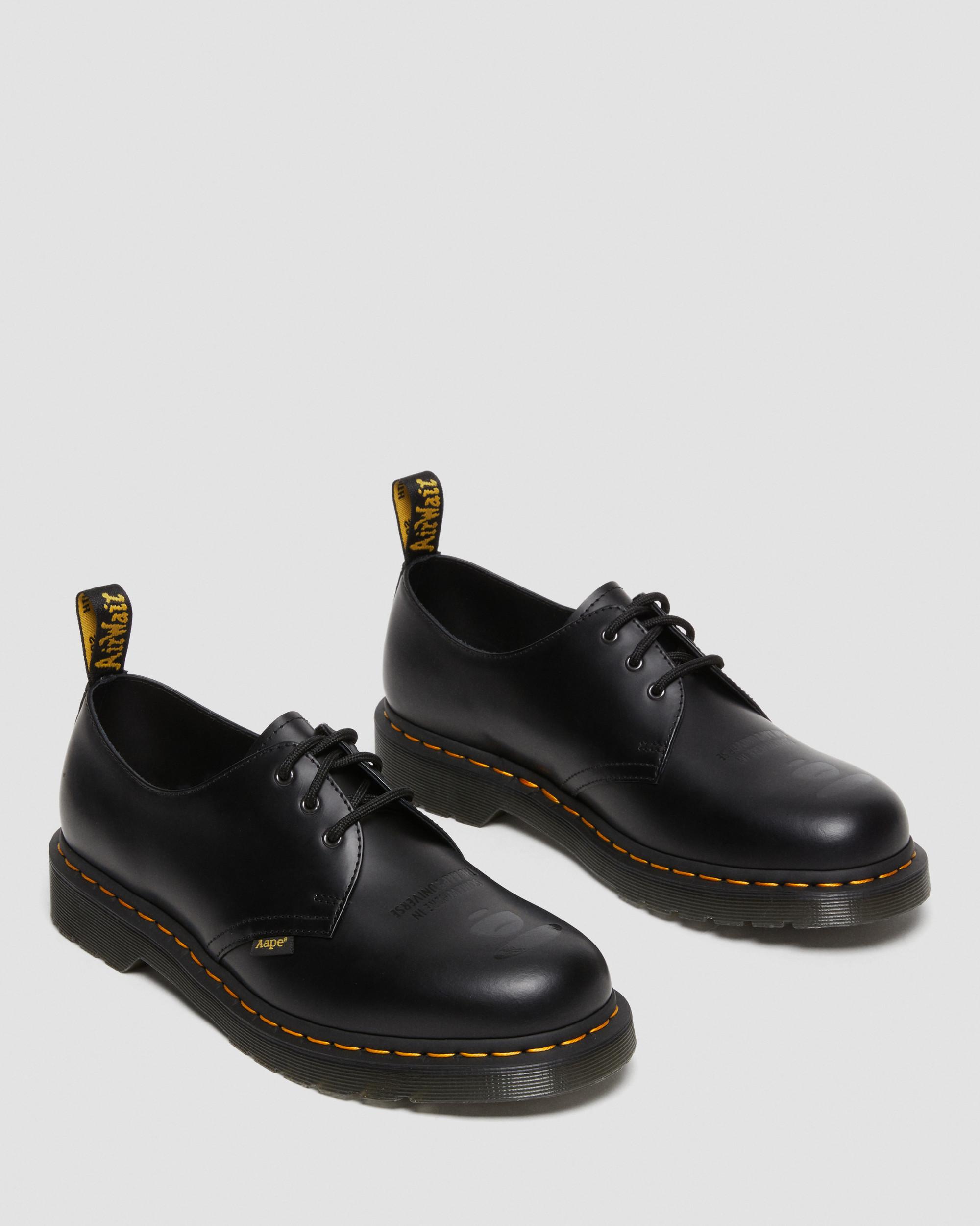 1461 AAPE Smooth Leather Oxford Shoes in BLACK | Dr. Martens™
