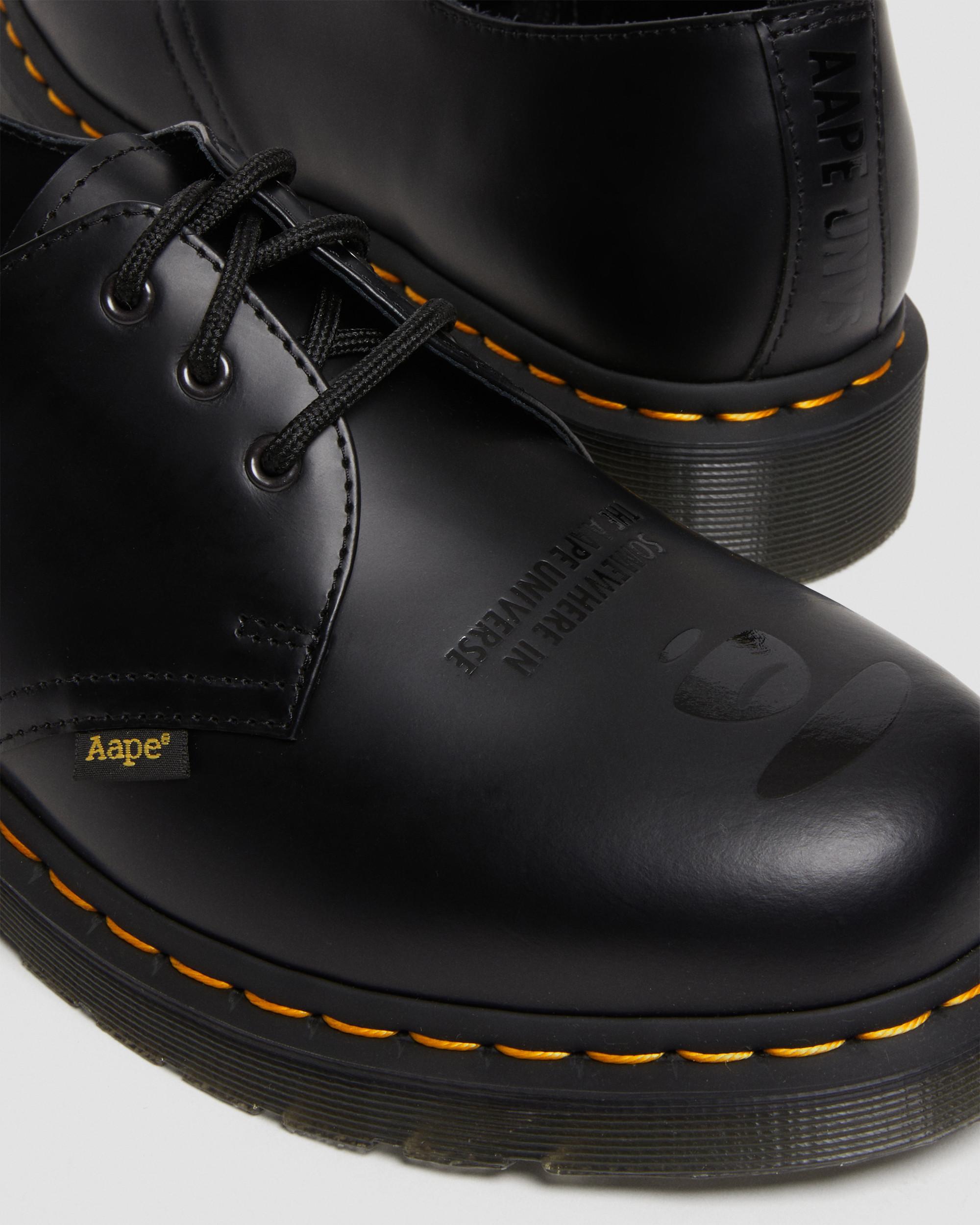 1461 AAPE Smooth Leather Oxford Shoes in BLACK | Dr. Martens™