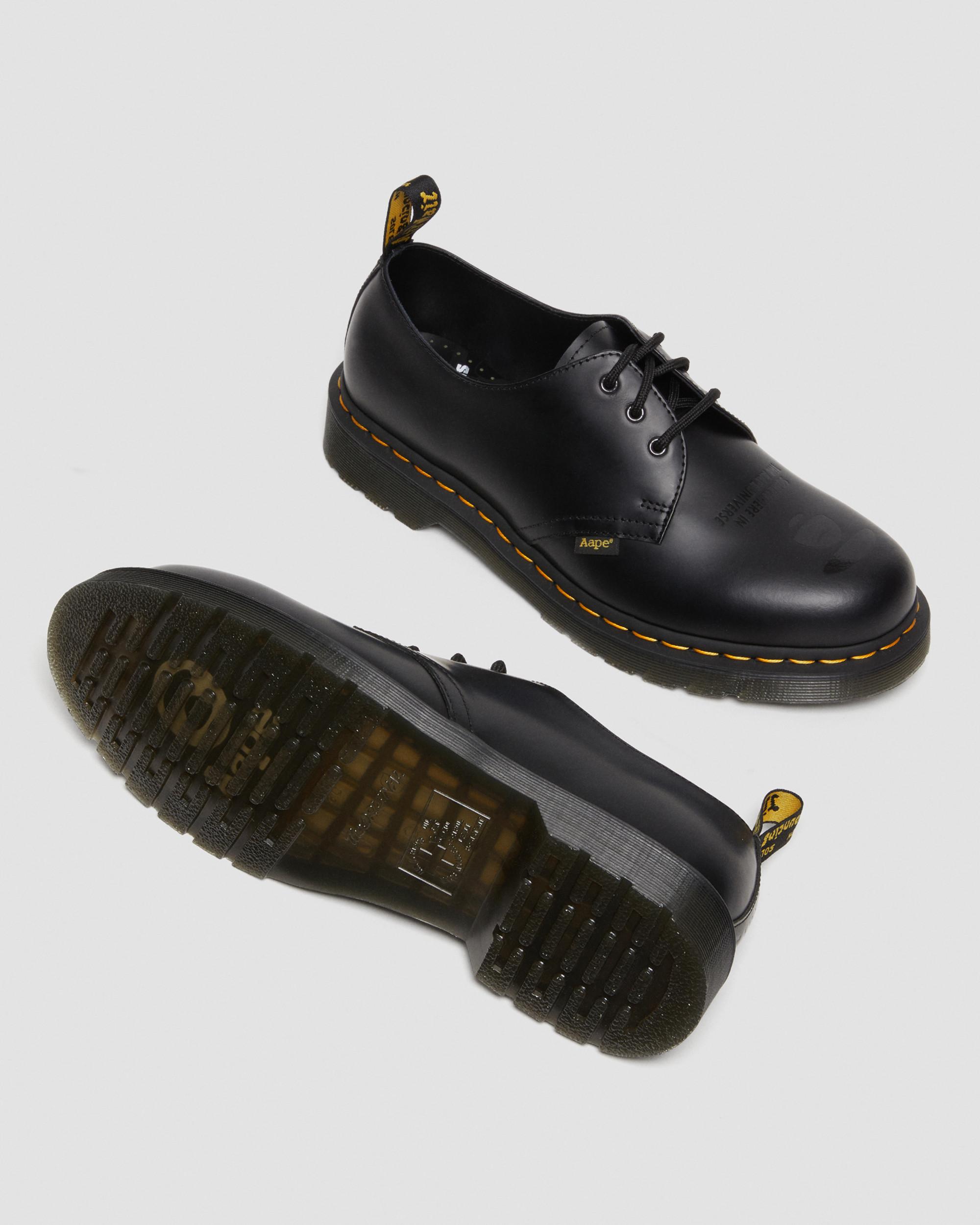1461 AAPE Smooth Leather Oxford Shoes in BLACK | Dr. Martens™