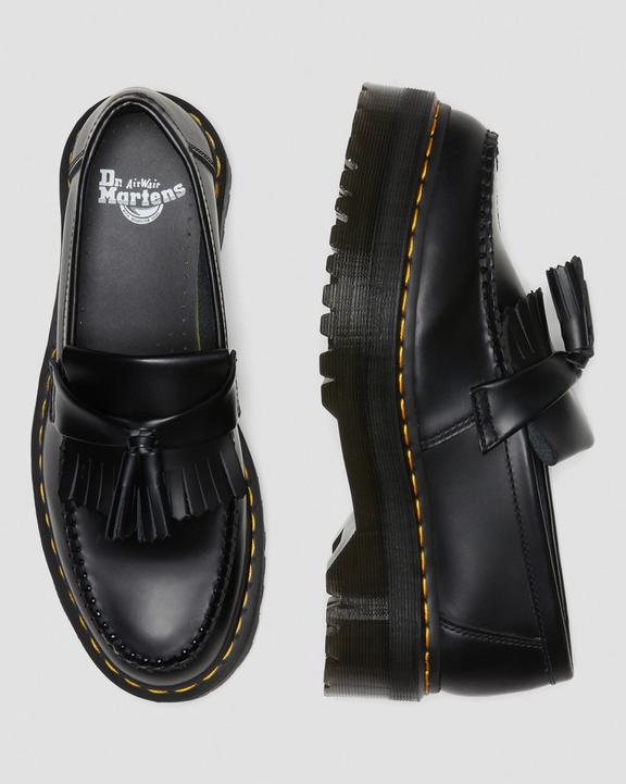 Adrian Quad-loafers i læder med platform og kvast i sortAdrian Quad-loafers i læder med platform og kvast Dr. Martens