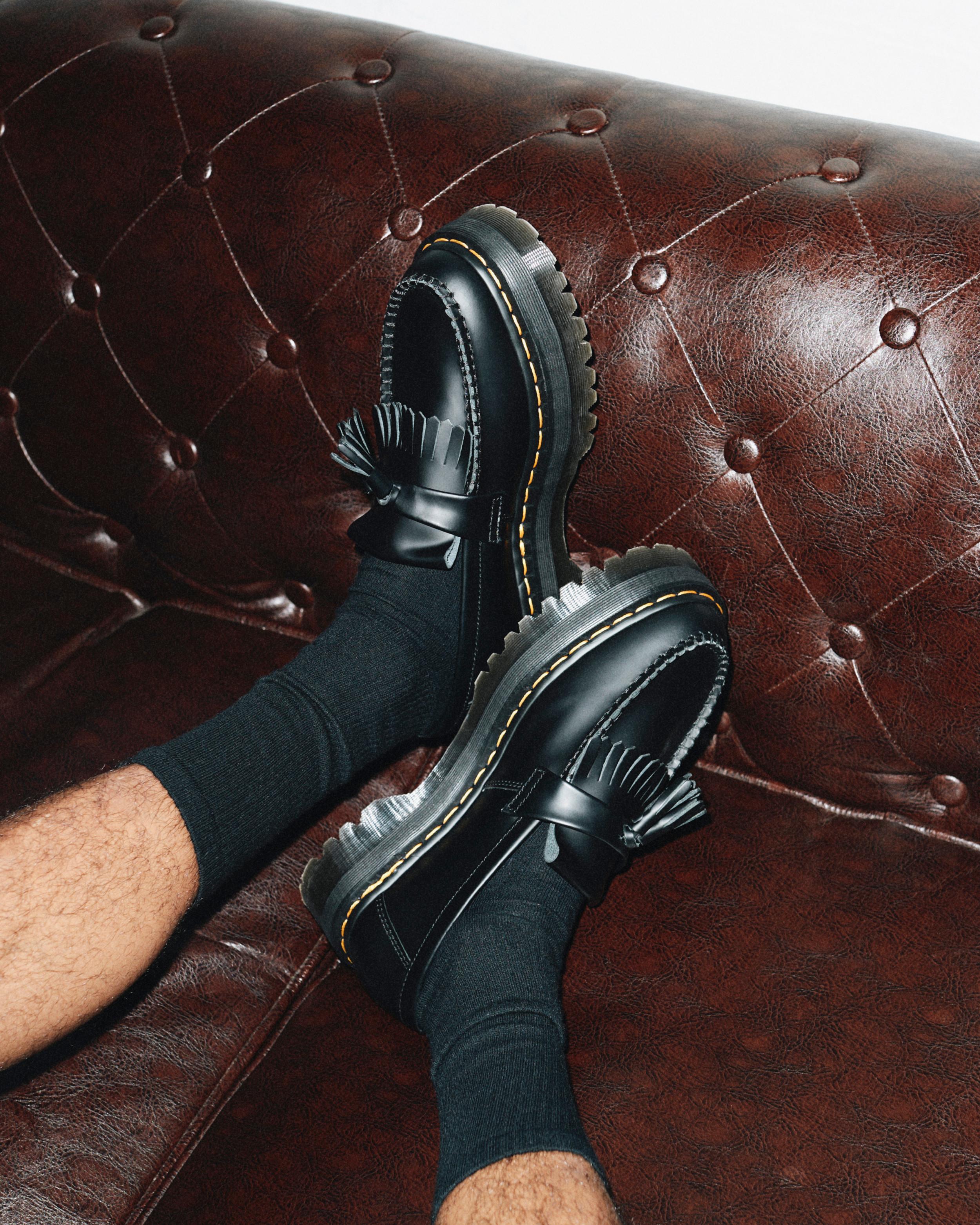 DR MARTENS Adrian Quad Leather Platform Tassle Loafers