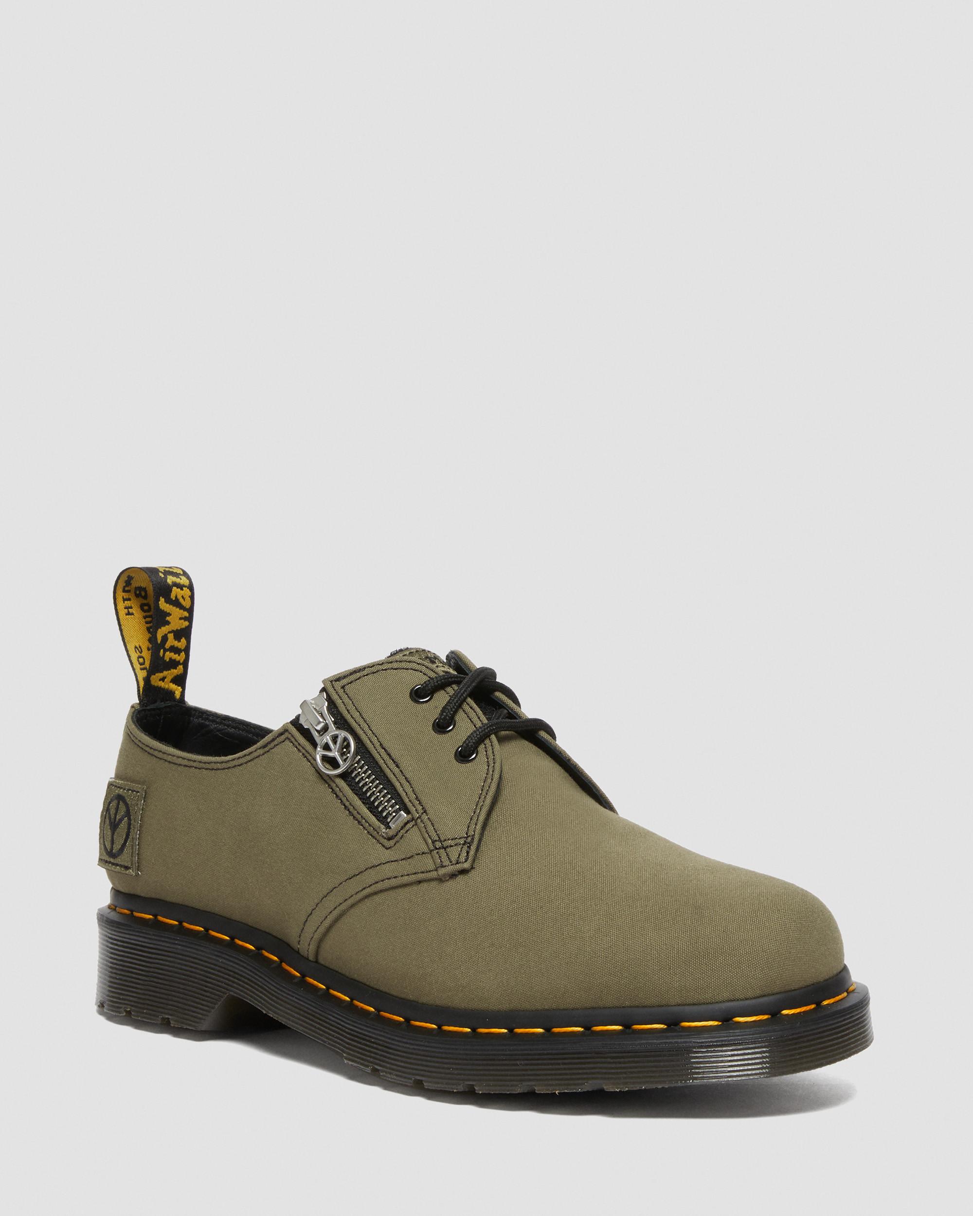 1461 Babylon Canvas & Leather Oxford Shoes, Black | Dr. Martens