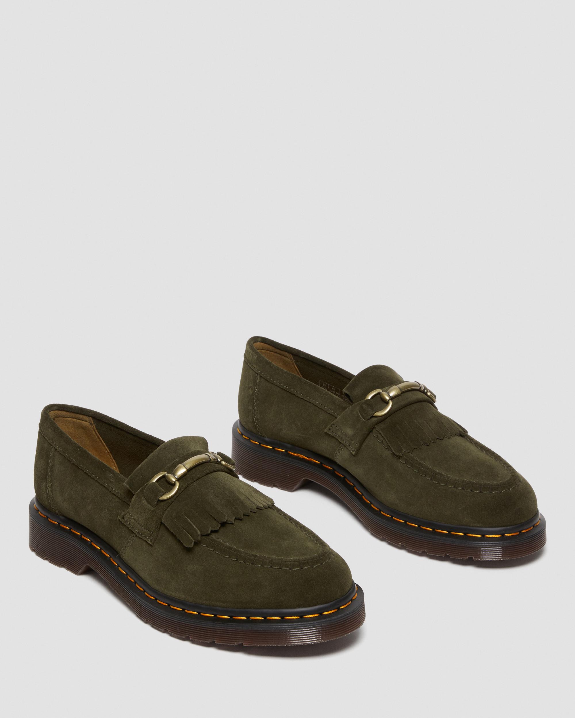 Adrian Suede Snaffle Loafers in Olive