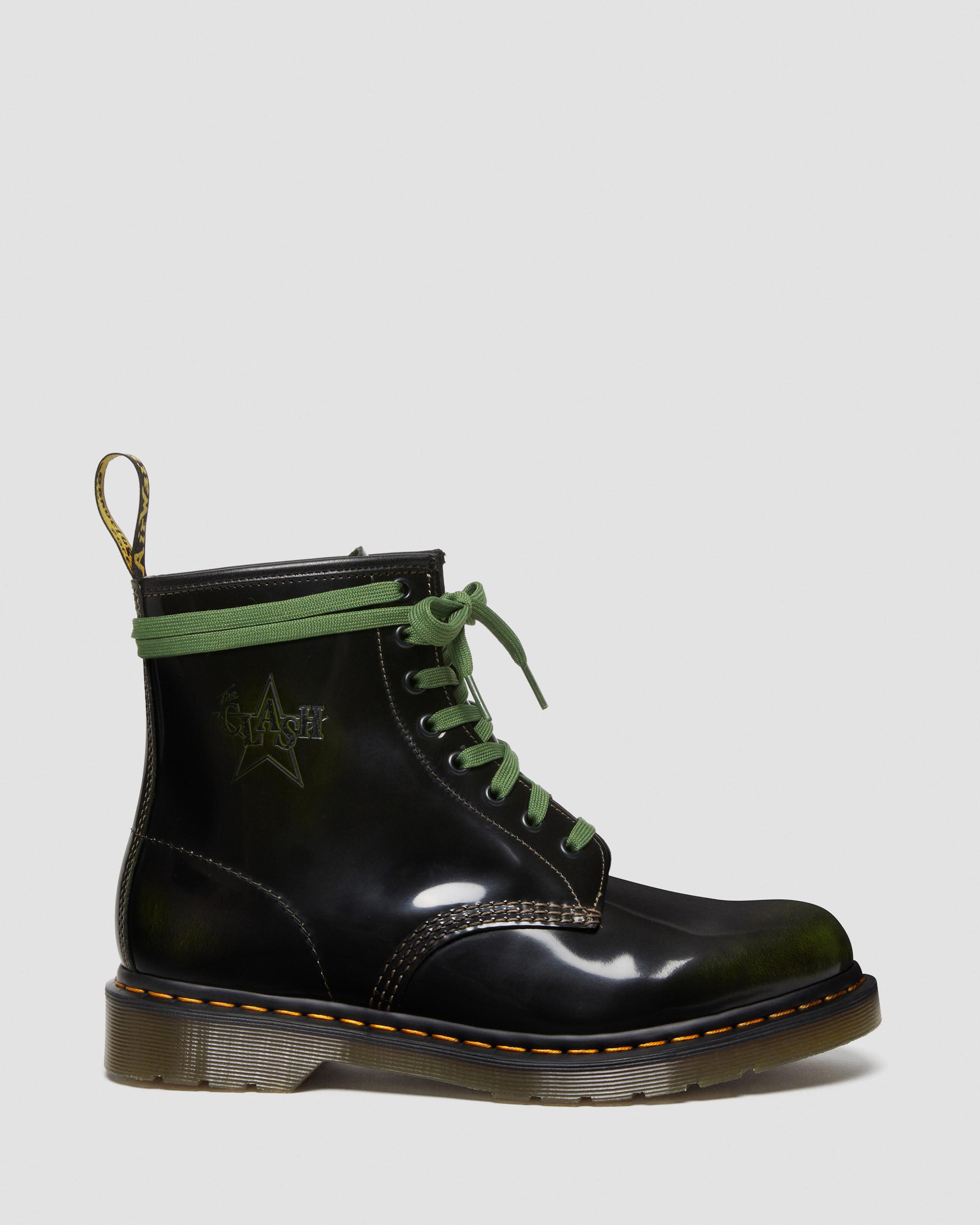 1460 THE CLASH Arcadia Leather Boots in ARMY GREEN | Dr. Martens™