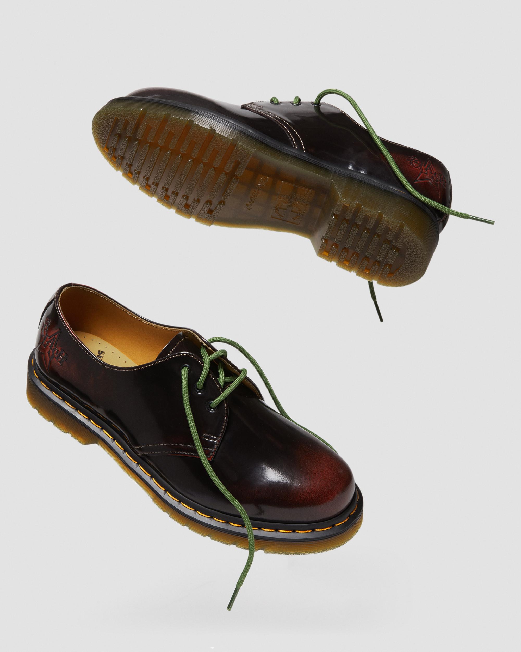 1461 The Clash Arcadia Leather Oxford Shoes in CHERRY RED | Dr