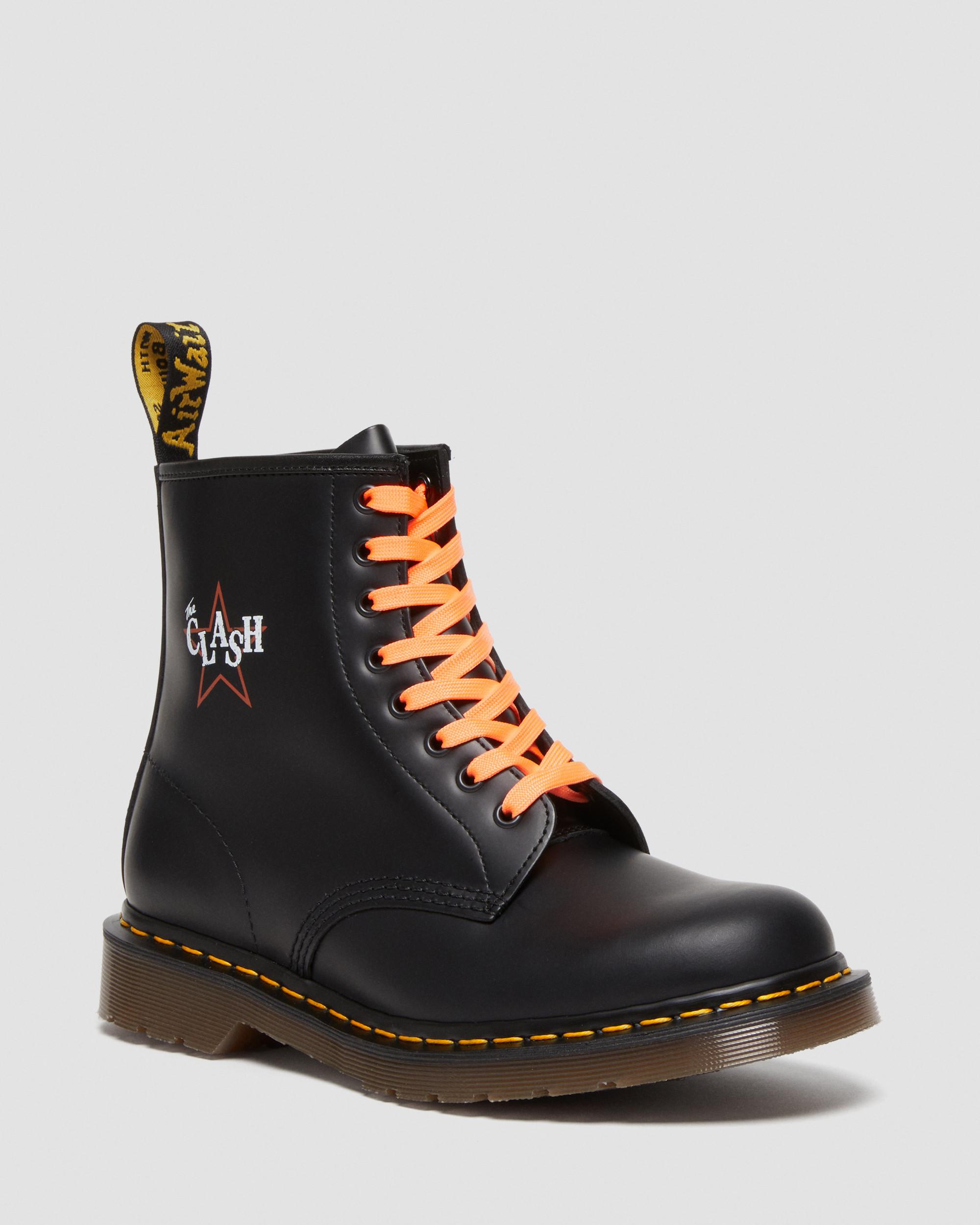 1460 The Clash Made in England Leather Lace Up Boots in BLACK | Dr