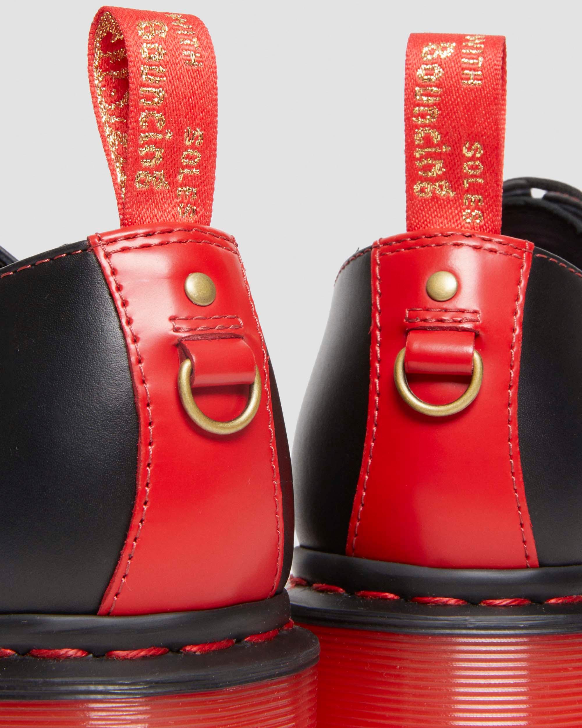 1461 Year of the Rabbit Smooth Leather Oxford Shoes in BLACK+POPPY