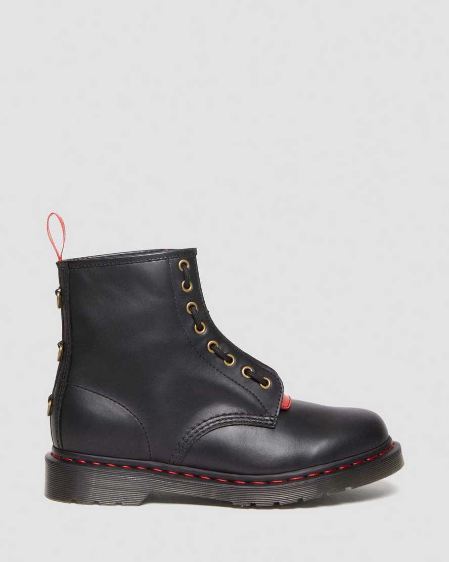 1460 Year of the Rabbit Smooth Leather Lace Up Boots Black Red1460 Year of the Rabbit Leather Lace Up Boots Dr. Martens