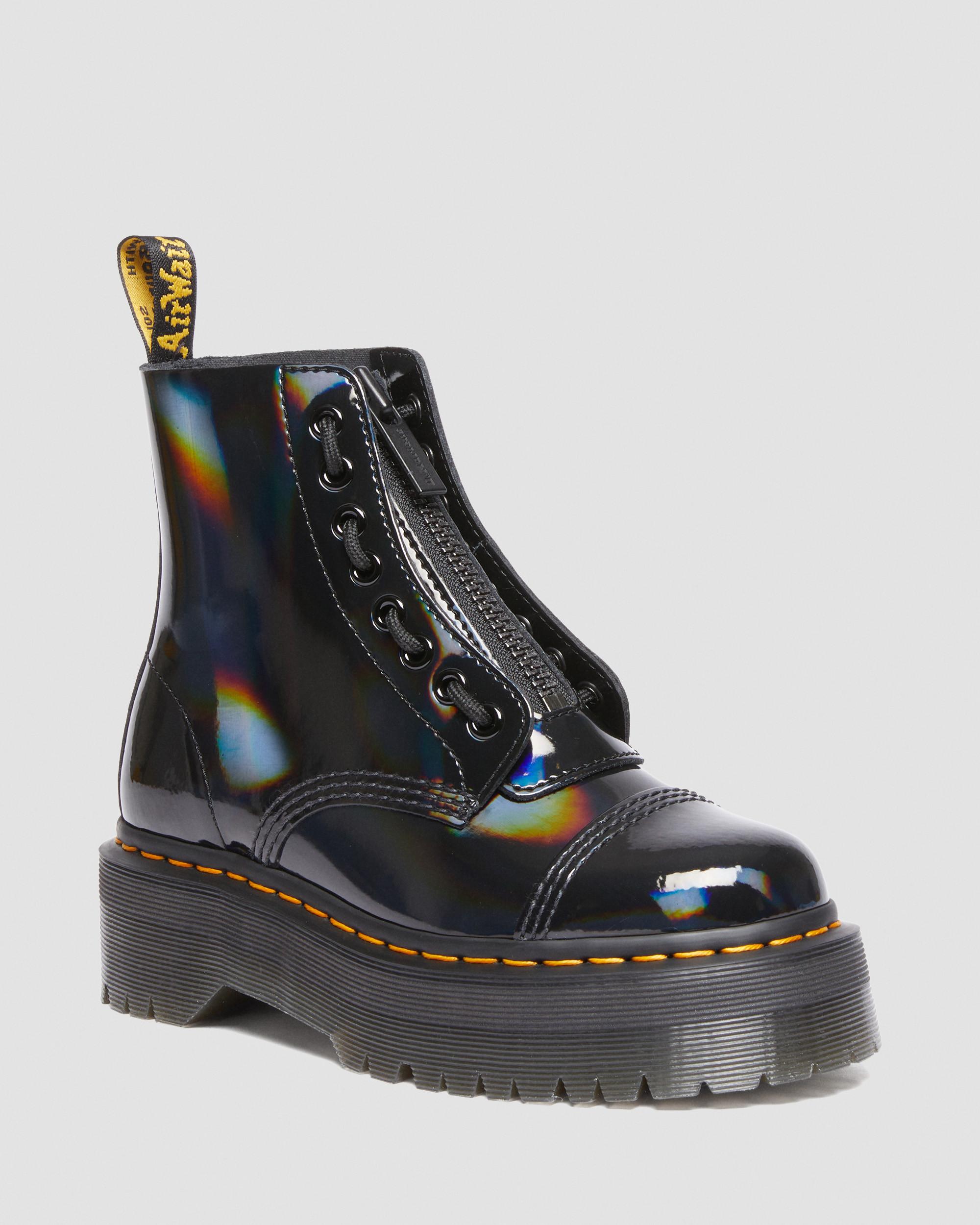 Sinclair Prism Leather Platform Boots, Black | Dr. Martens