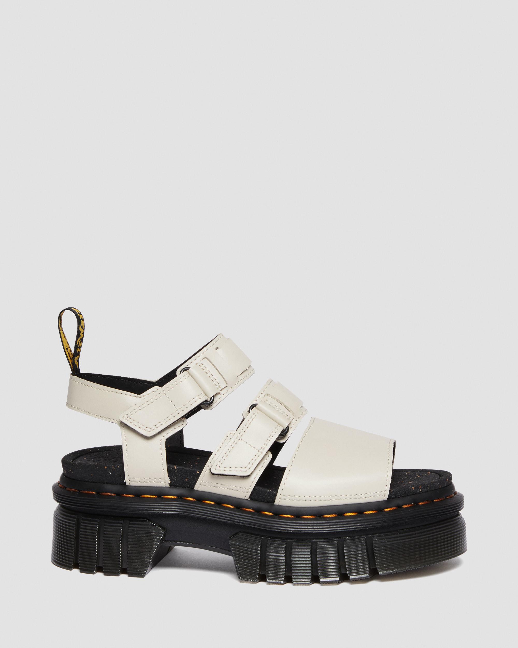 Ricki Nappa Lux Leather 3-Strap Platform Sandals in