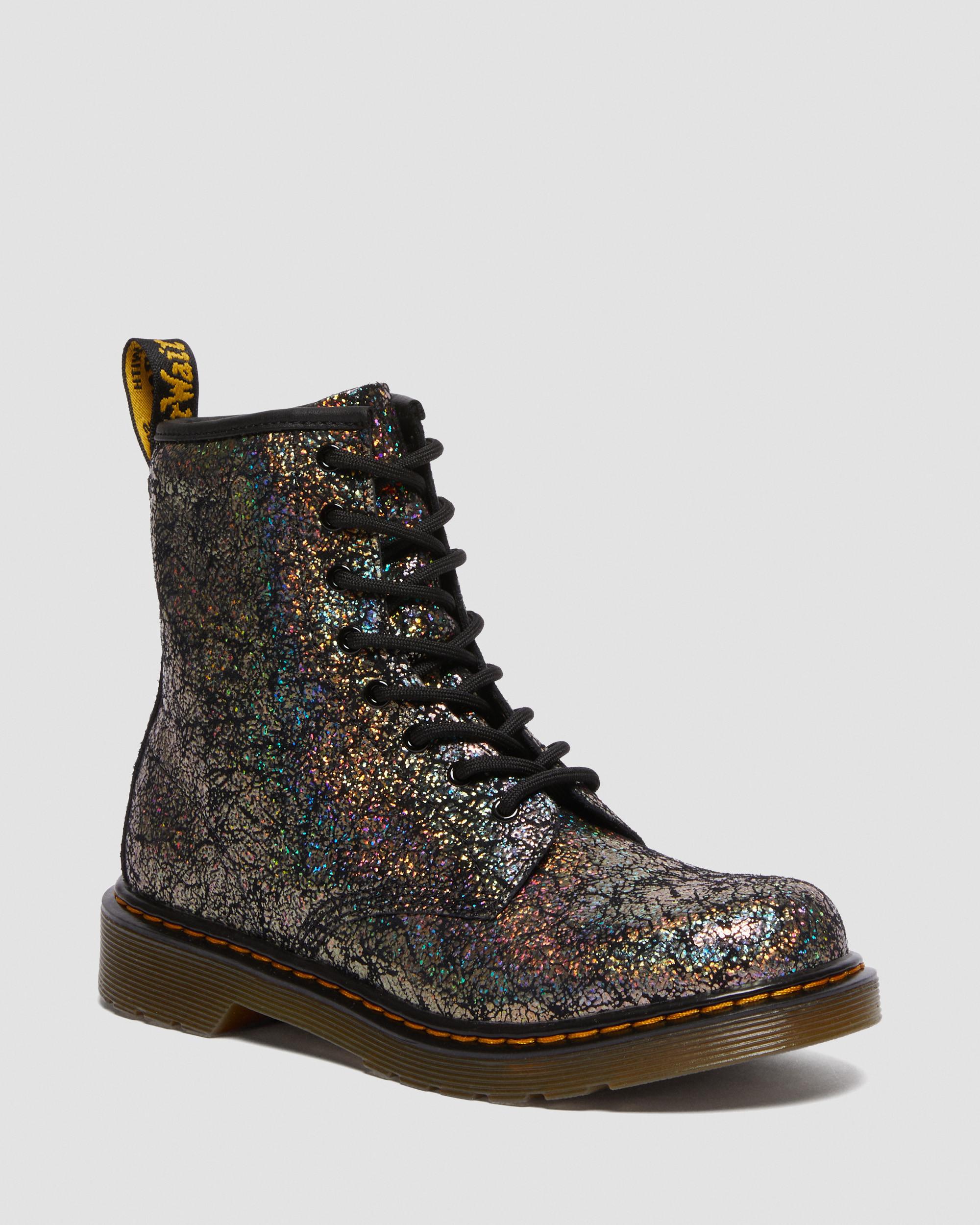 Th Weg huis Perth Blackborough Youth 1460 Crinkle Metallic Lace Up Boots | Dr. Martens