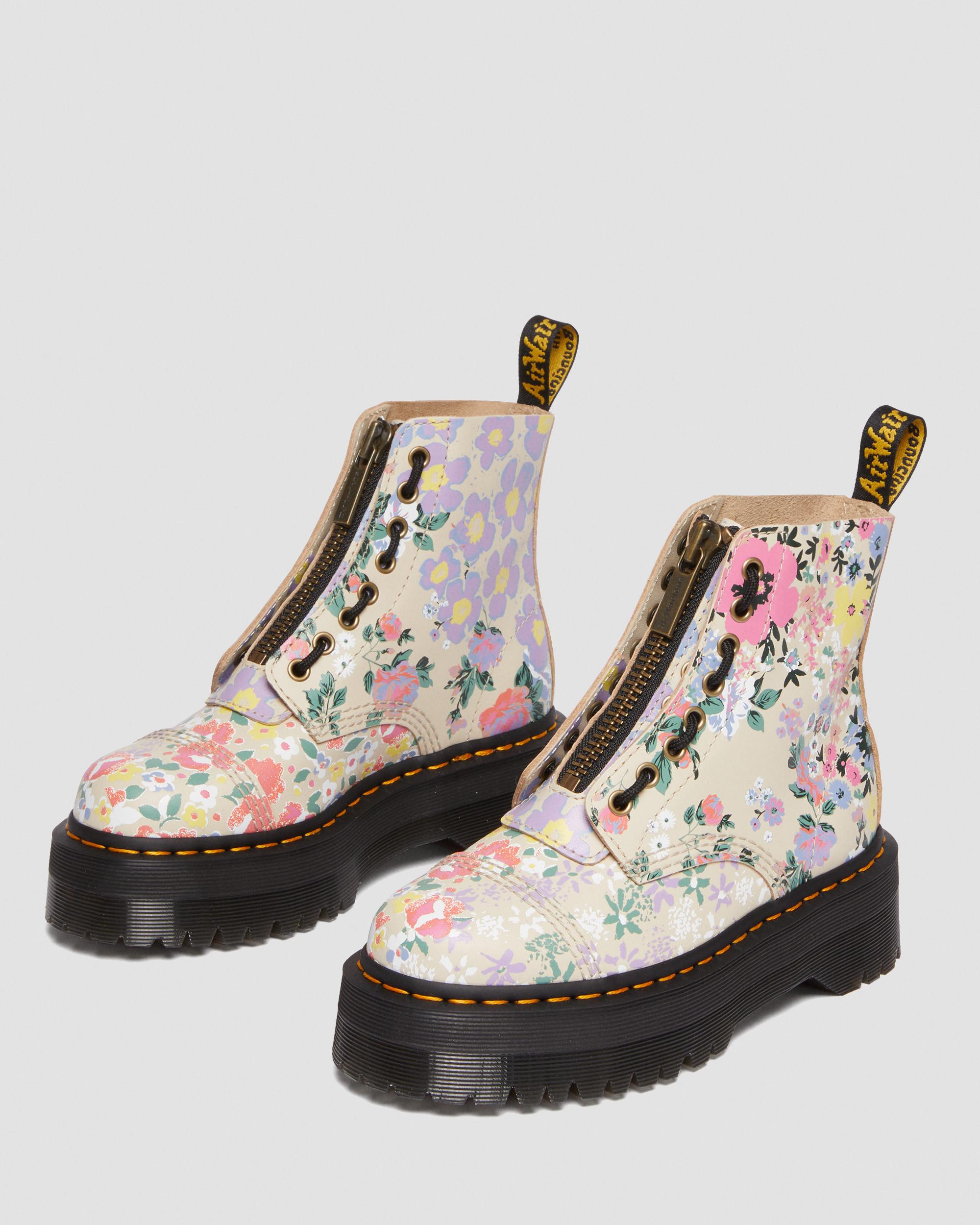 Sinclair Floral Mash Up Leather Platform -maiharit
