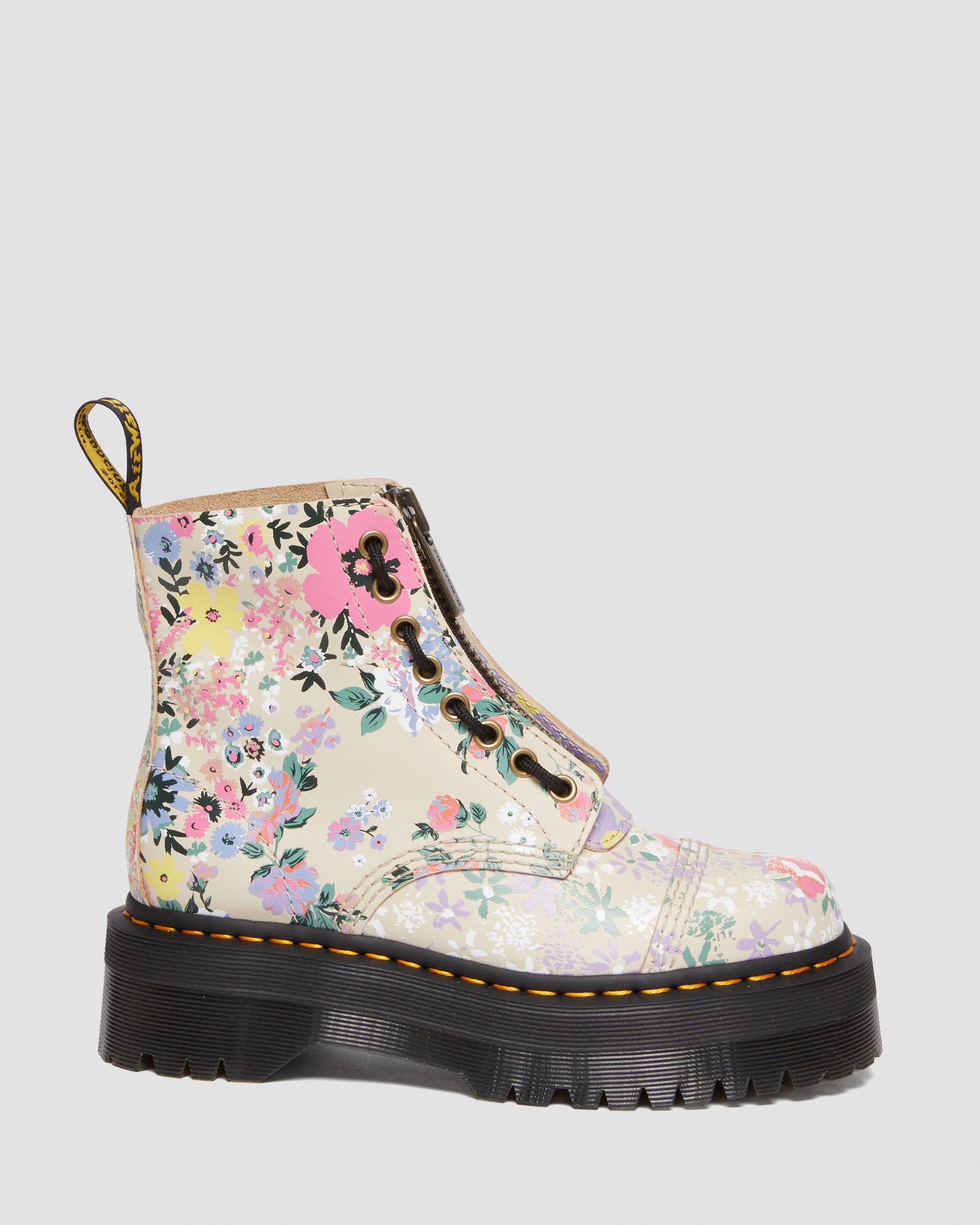 Sinclair Floral Mash Up Leather Platform -maiharit