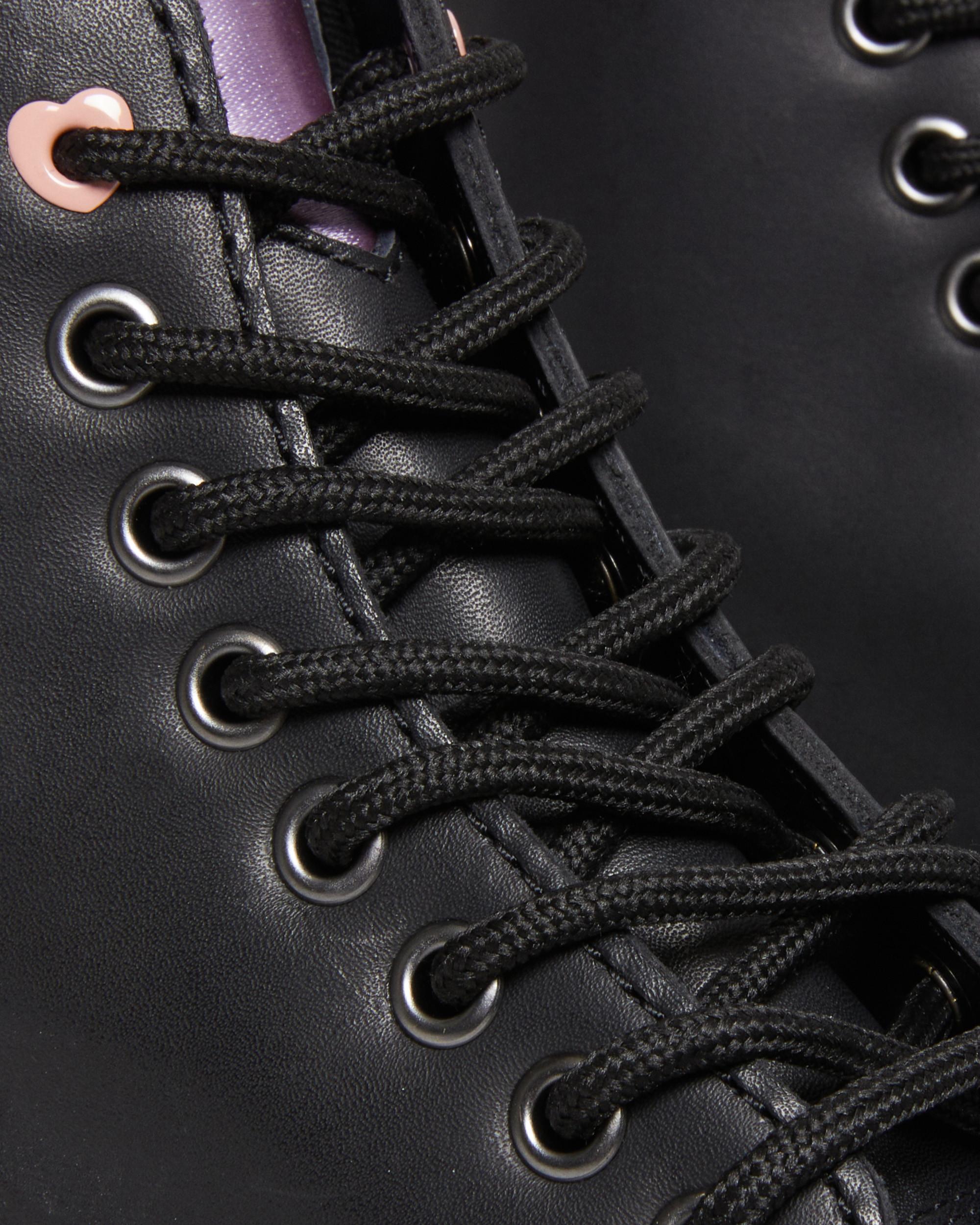 Shop Dr. Martens' Sinclair Leather Heart Platform Boots In Black
