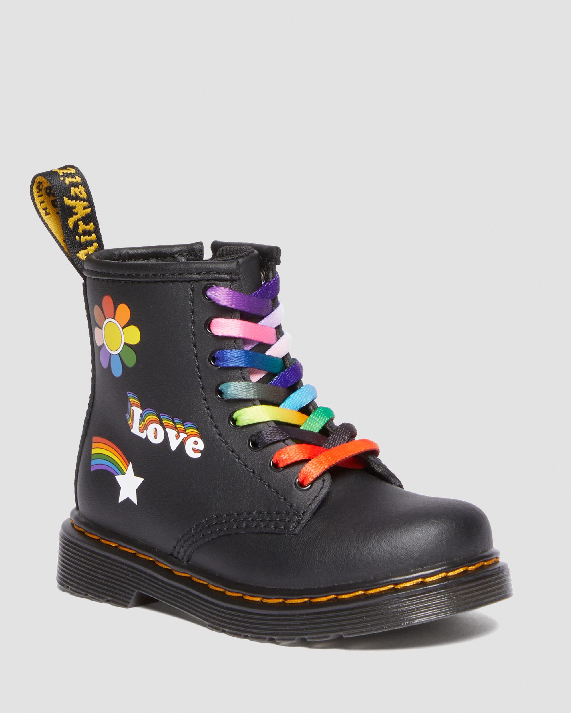 Toddler 1460 For Pride Leather Lace Up Boots in Black | Dr. Martens