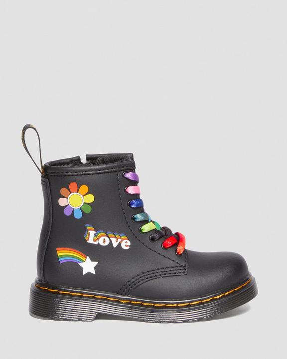 Toddler 1460 For Pride Leather Lace Up Boots in Black | Dr. Martens