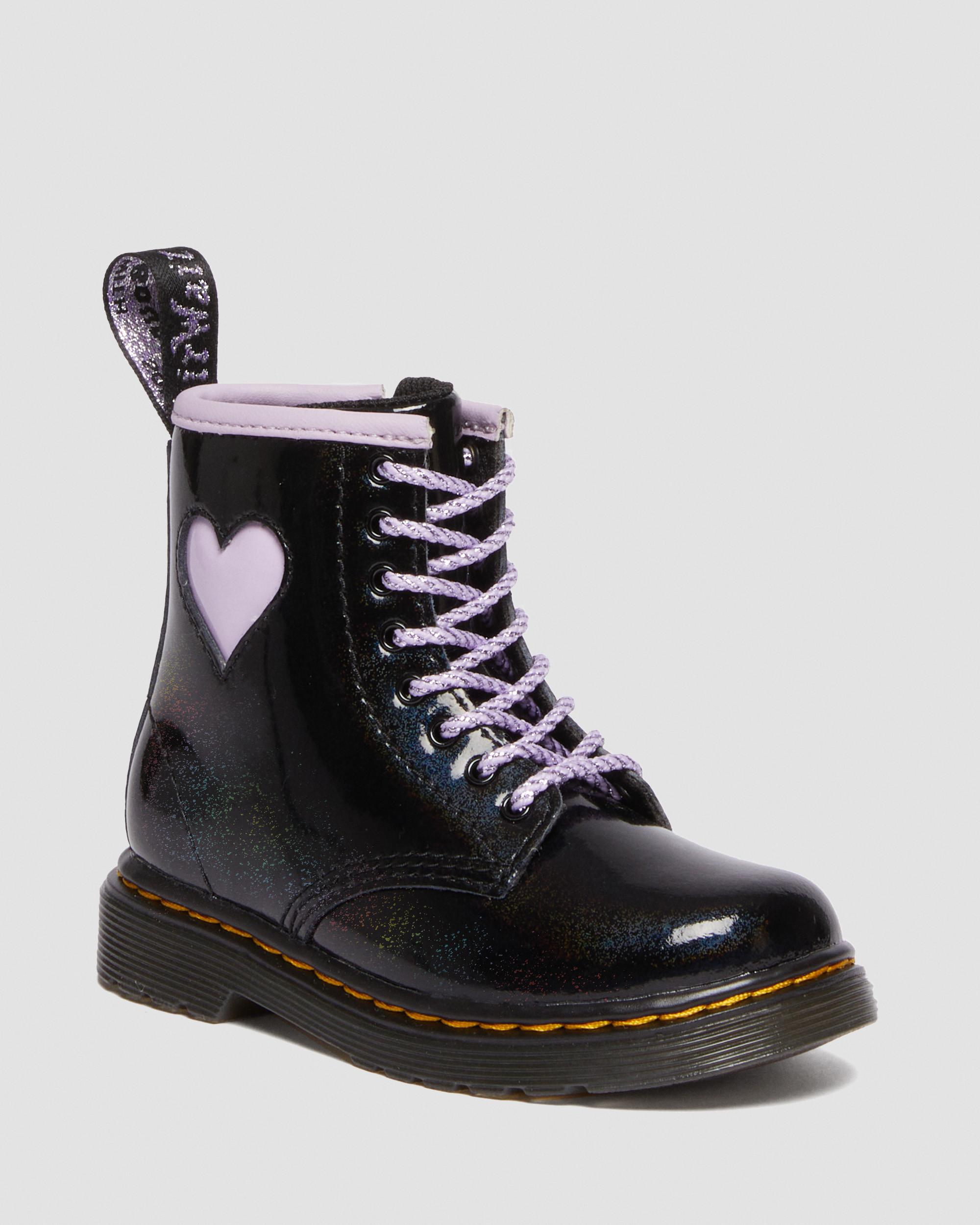 Toddler 1460 Shimmer Heart Lace Up Boots | Dr. Martens