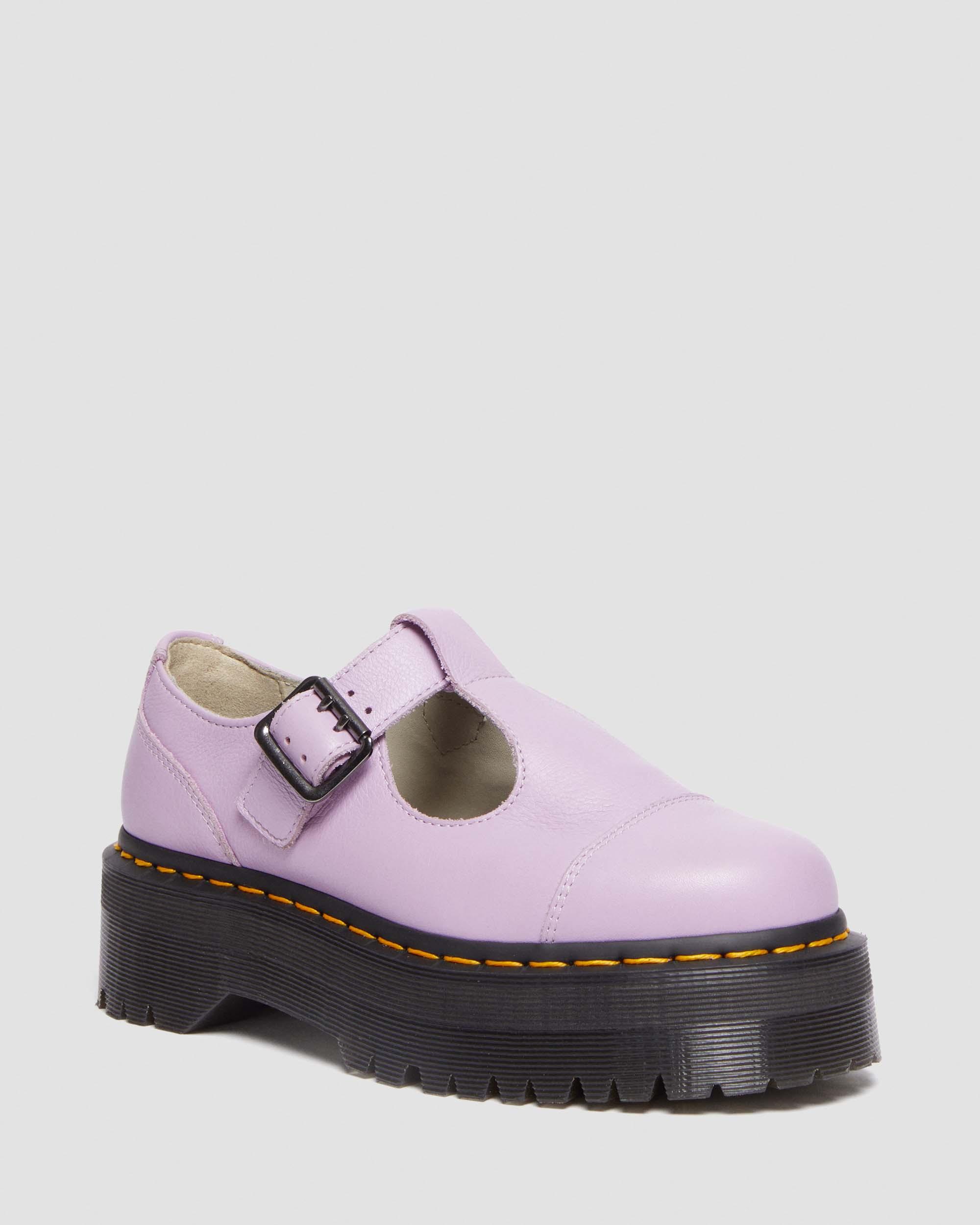 Bethan Pisa Leather Platform Mary Jane Shoes, Lilac | Dr. Martens