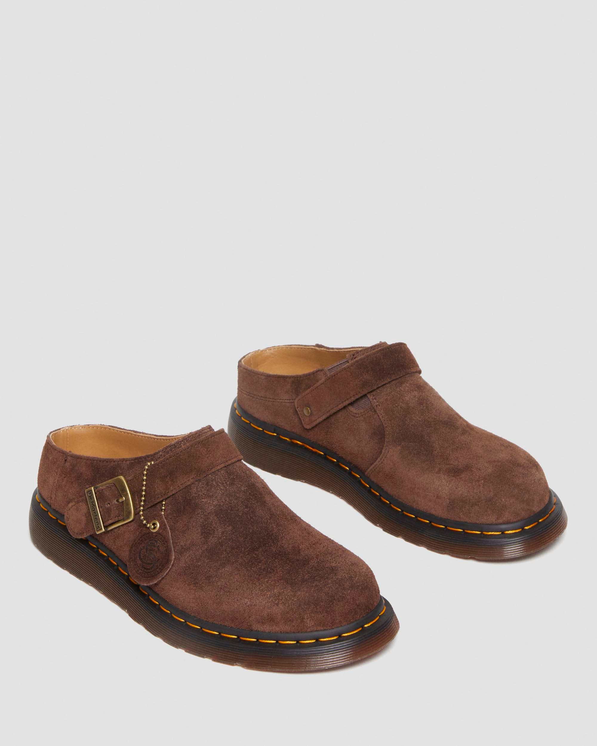Isham Desert Oasis Suede Mules in {{color}} | Dr. Martens™