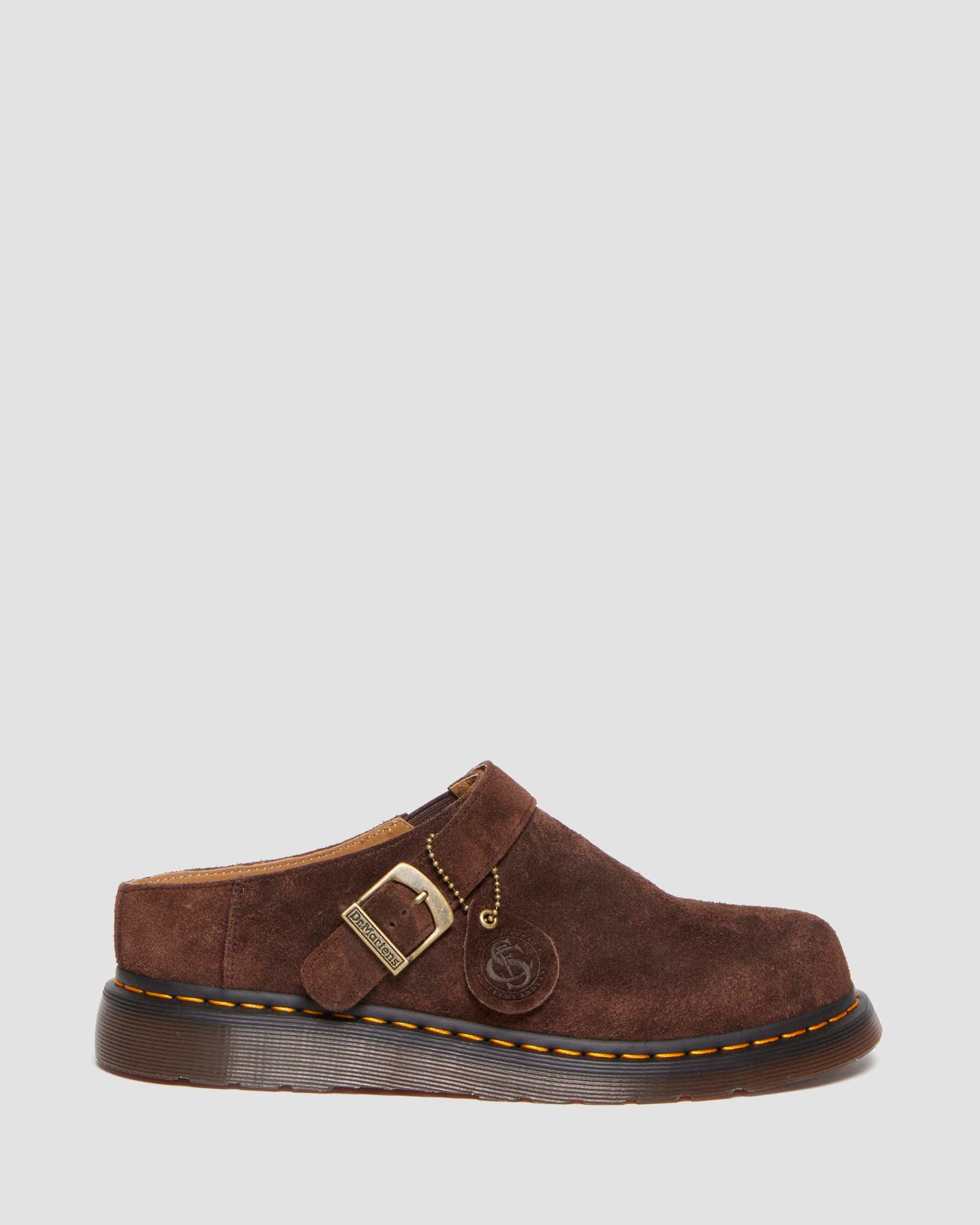 Isham Desert Oasis Suede Mules in {{color}} | Dr. Martens™