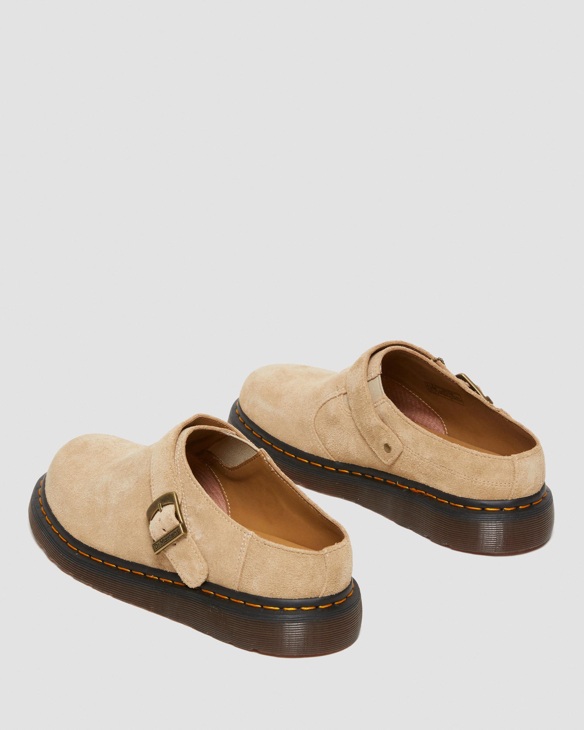 Isham Desert Oasis Suede Mules in {{color}} | Dr. Martens™