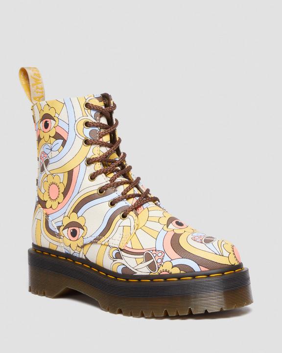 Jadon Retro Canvas Vegan Platform Boots Retro RayVegan Jadon Retro Ray Canvas Platform Laarzen Dr. Martens