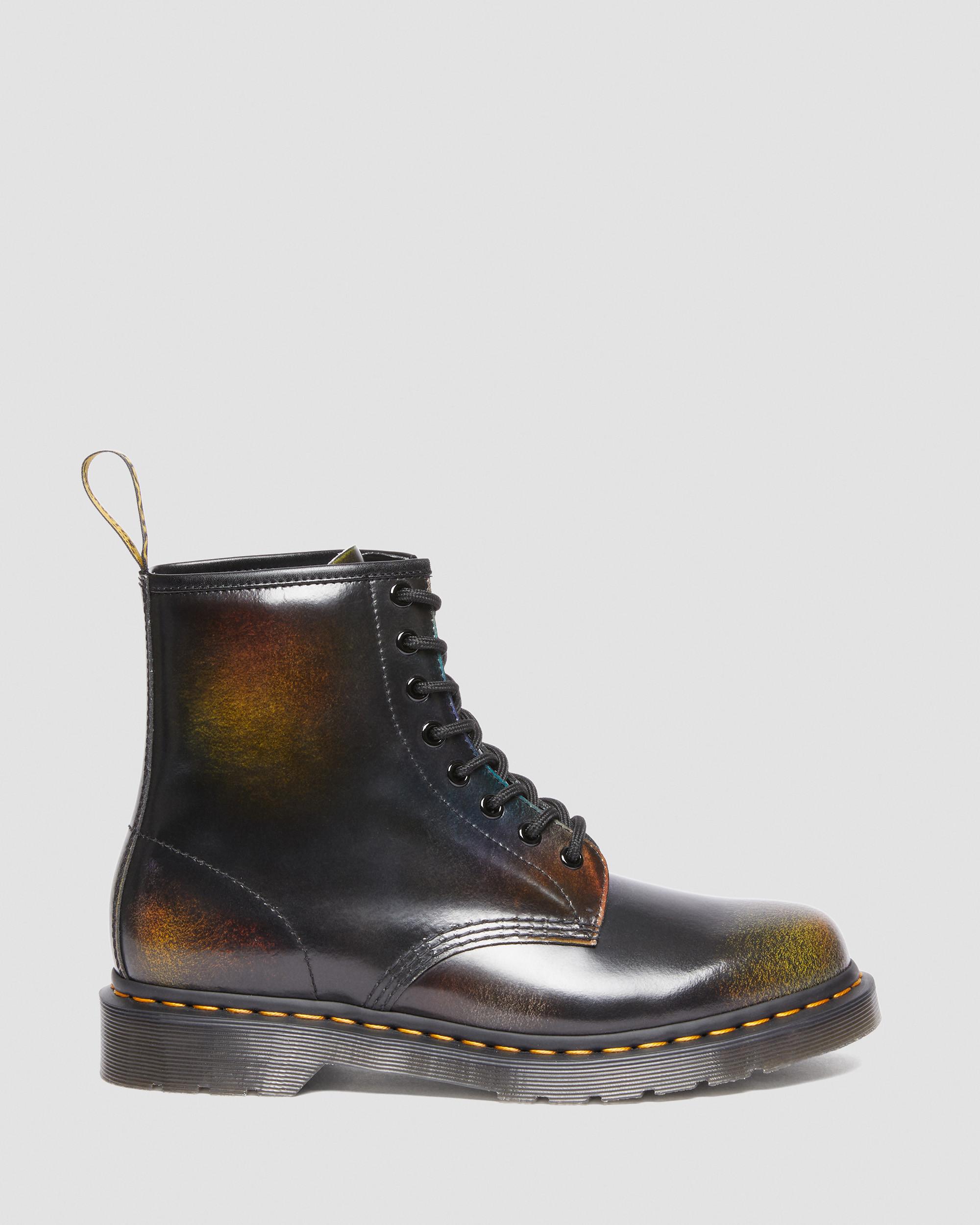 1460 For Pride Rub Off Leather Lace Up Boots in Brown | Dr. Martens